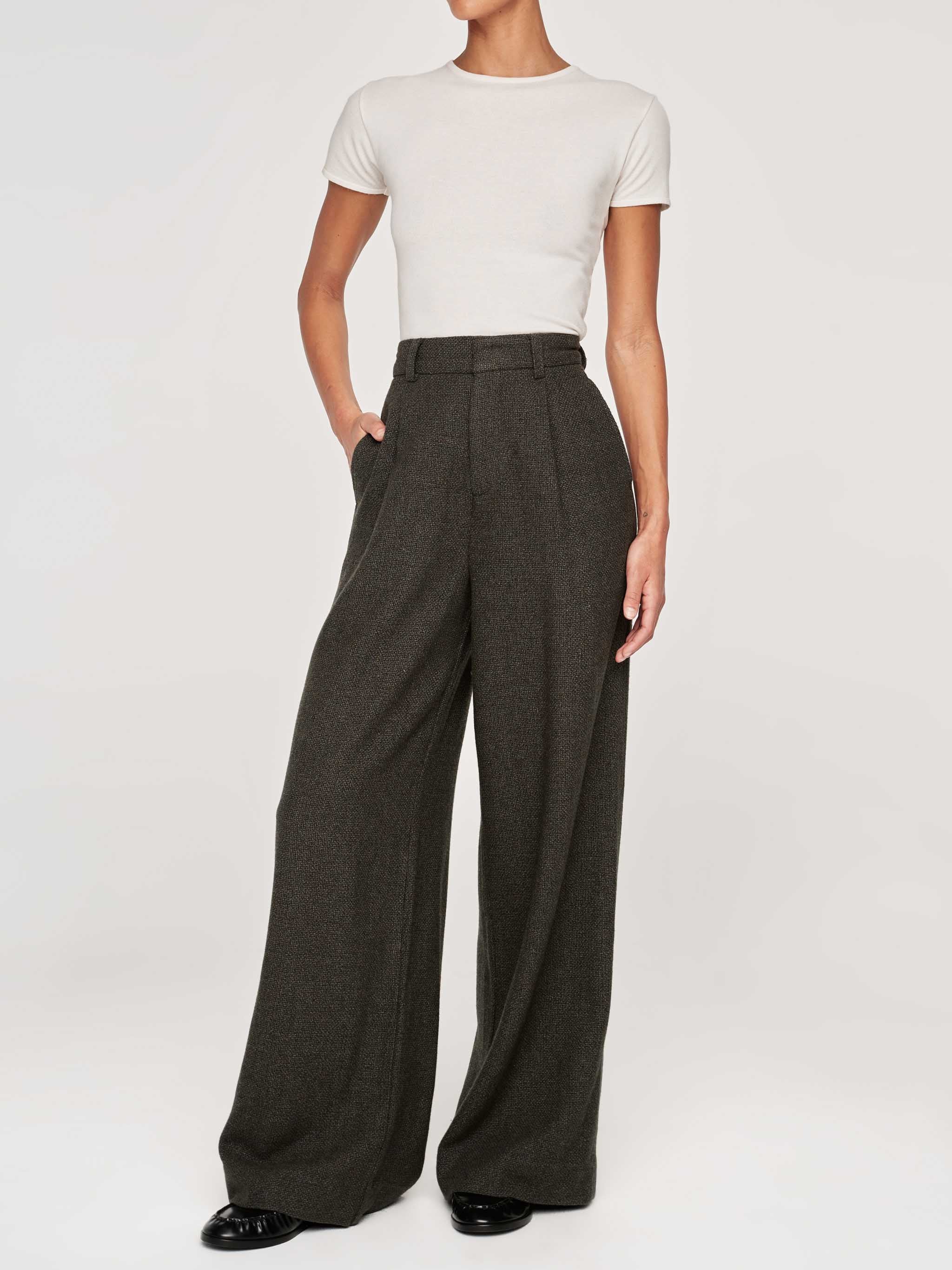 Hepburn Wide Leg High Rise Pleated 32