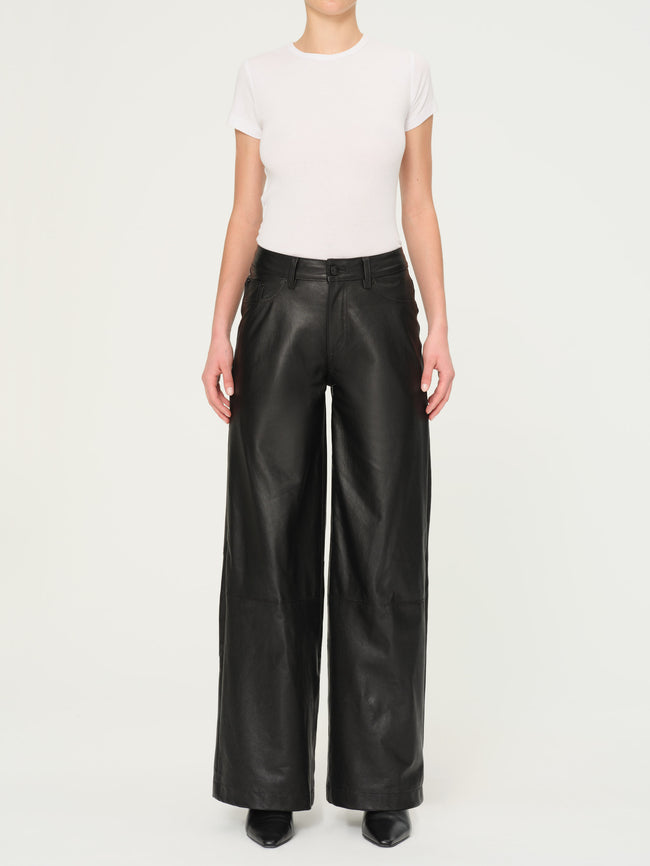 Zoie Wide Leg Relaxed 32" Pants | Obsidian