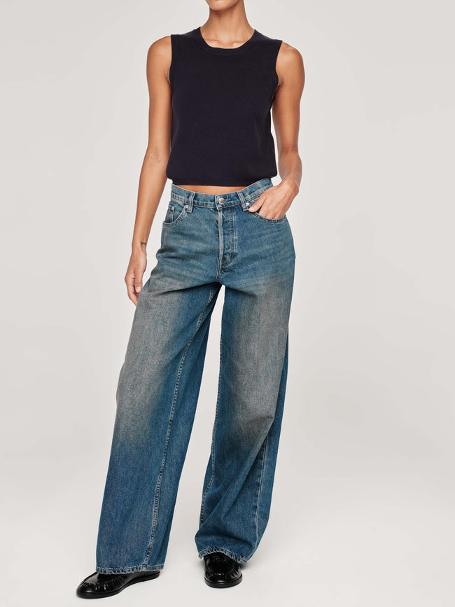 Razi Wide Leg Barrel High Rise Jeans | Seagate