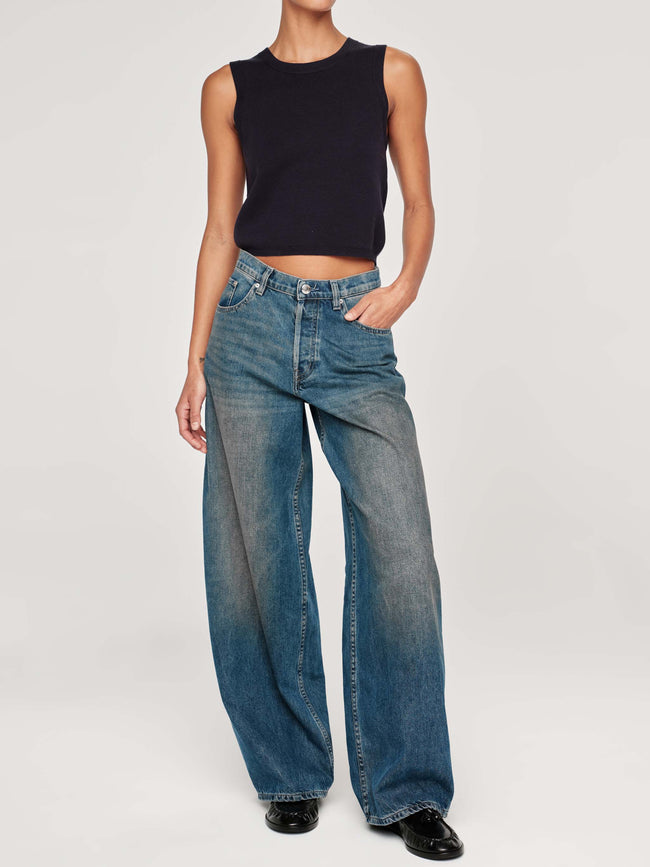 Razi Wide Leg Barrel High Rise Jeans | Seagate