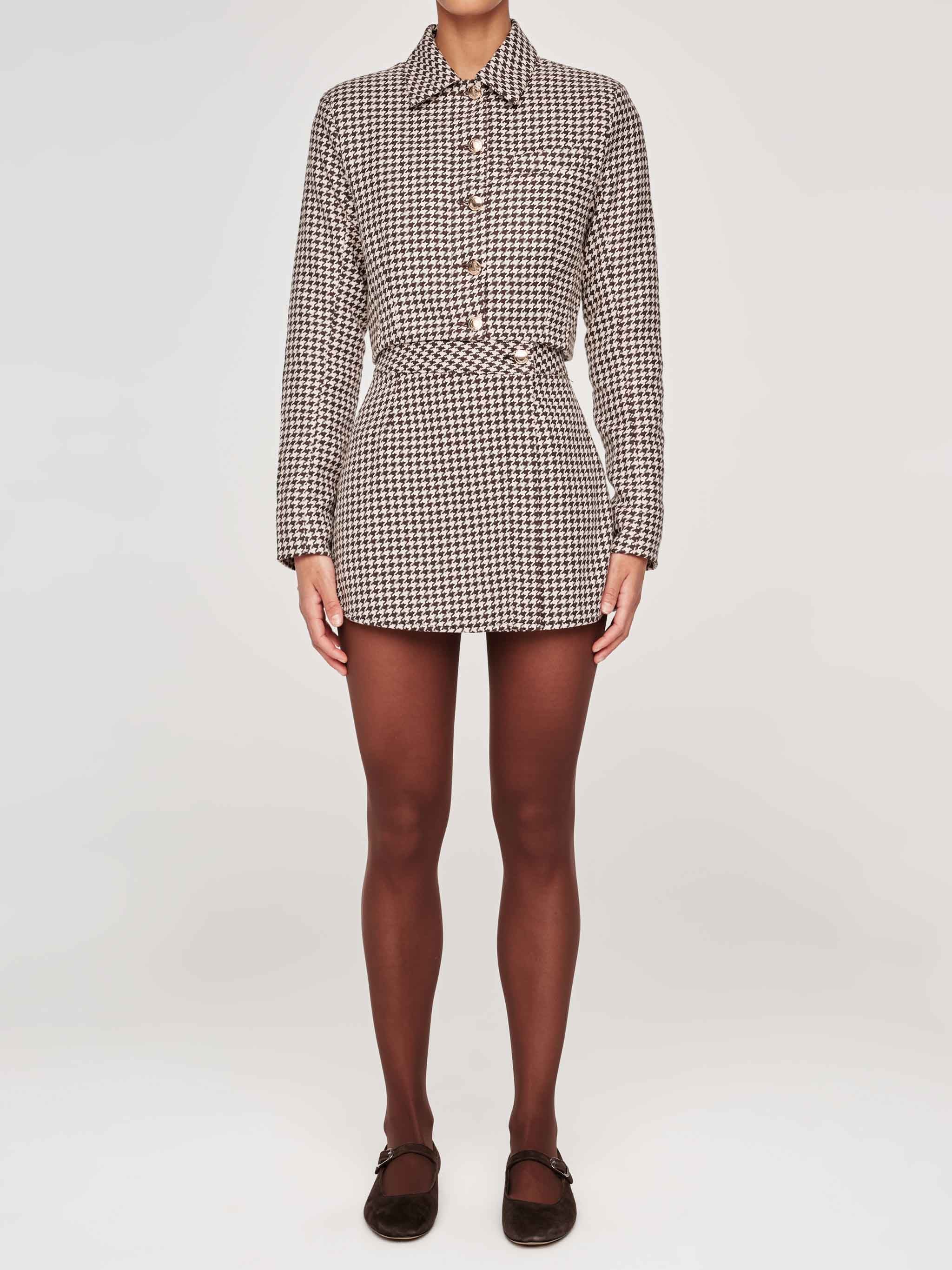 Vika Jacket Cropped | Houndstooth