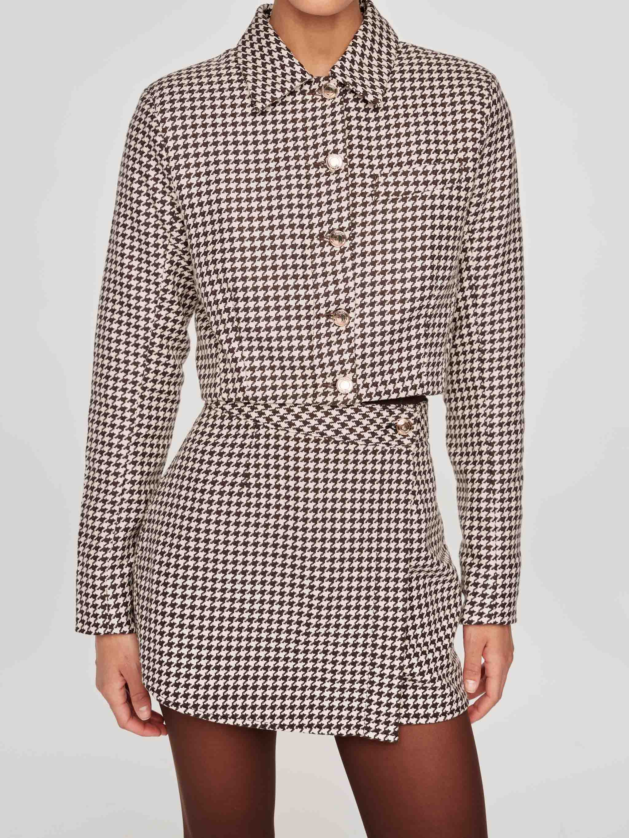 Vika Jacket Cropped | Houndstooth