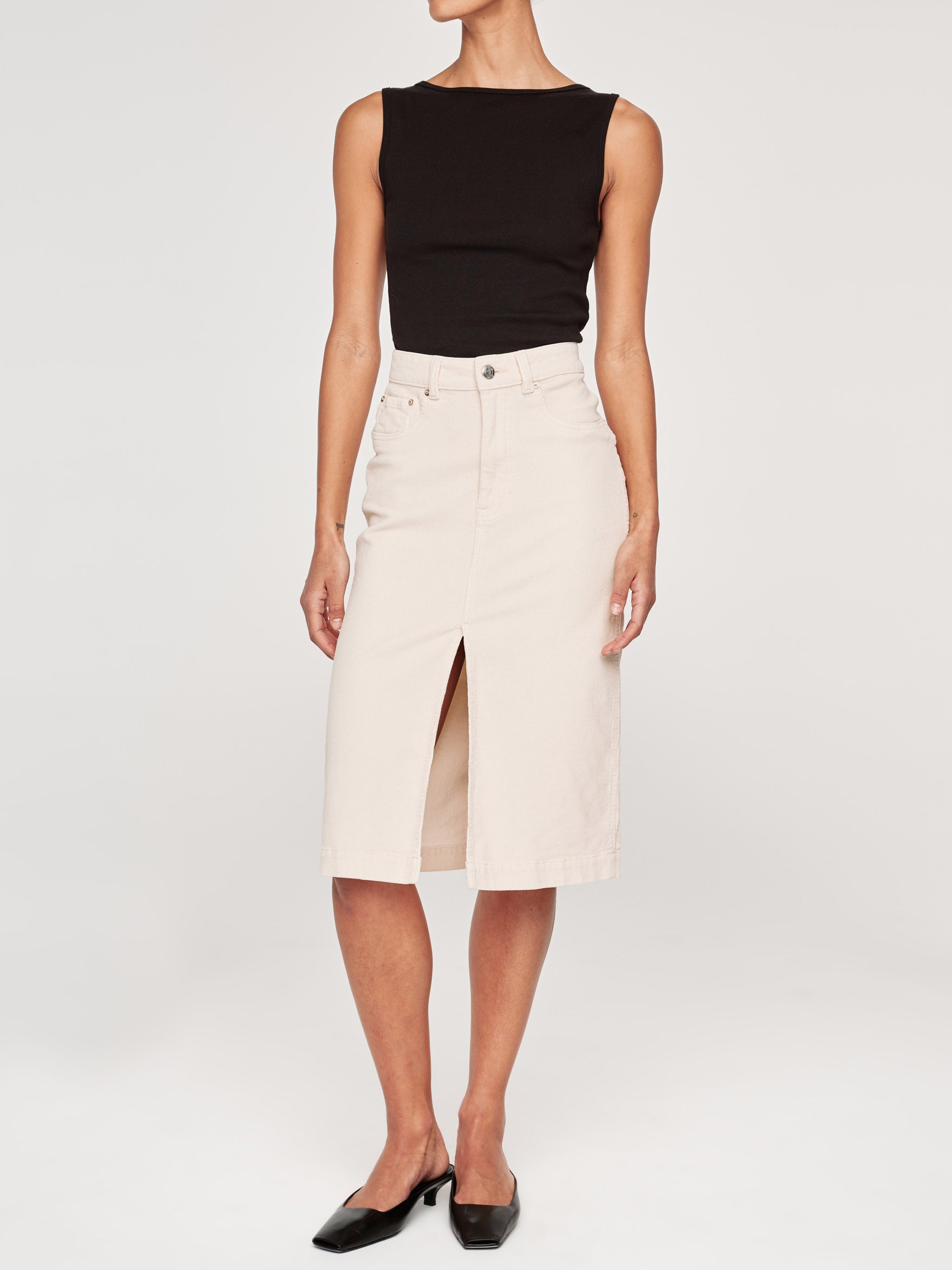 Lexie High Rise Skirt Midi | Manilla