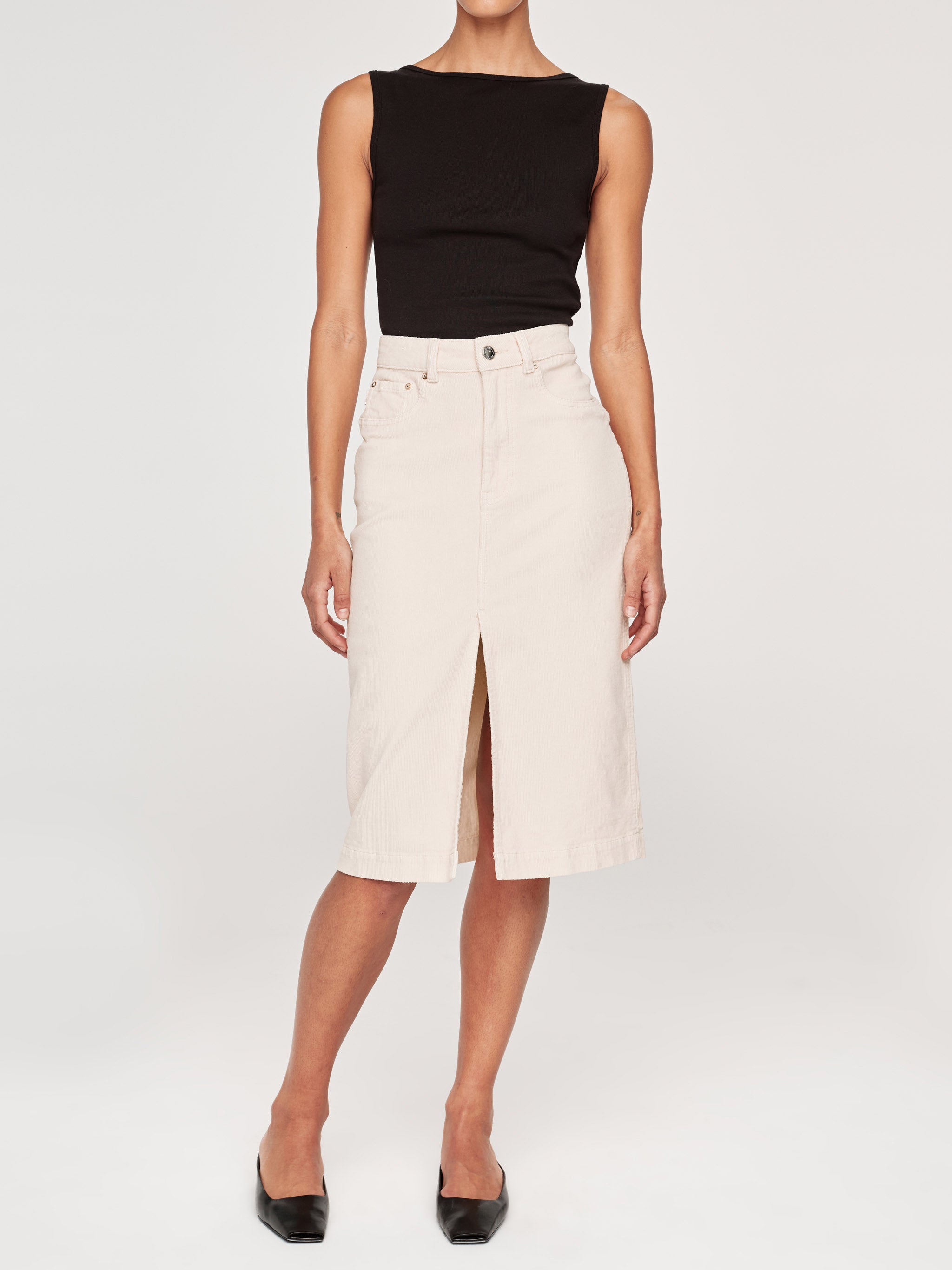 Lexie High Rise Skirt Midi | Manilla