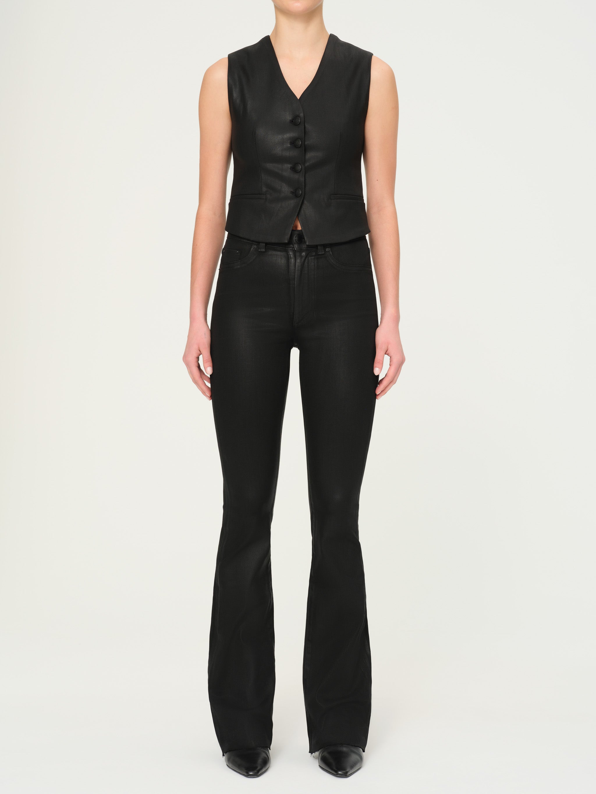 Tailored Vest | Black Coated