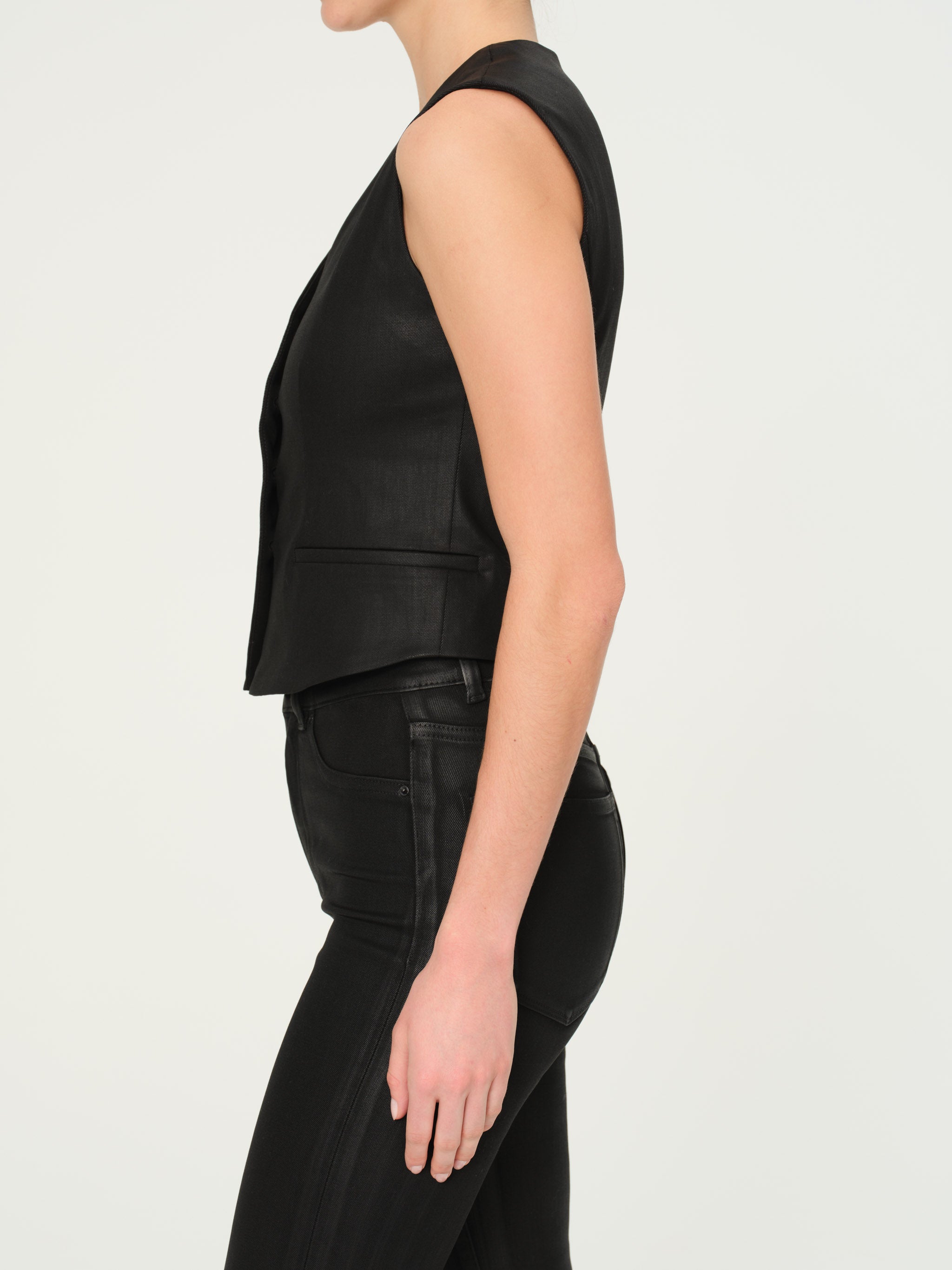 Tailored Vest | Black Coated