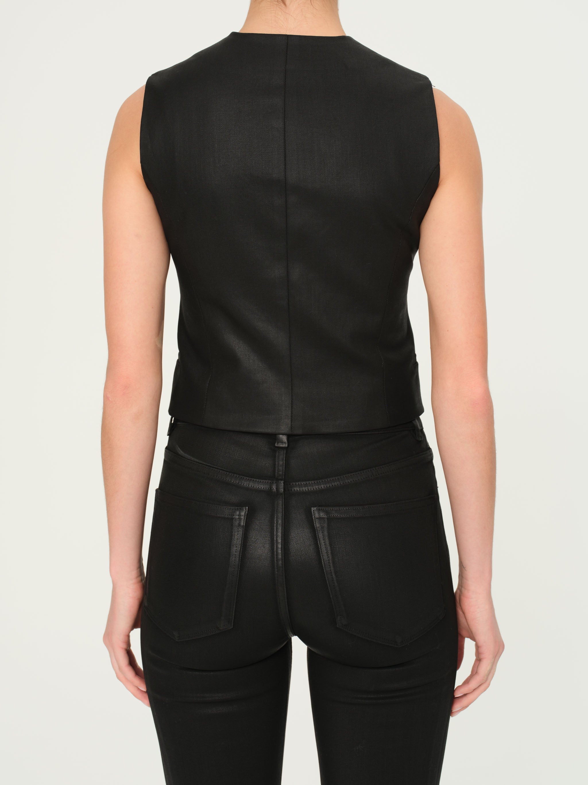 Tailored Vest | Black Coated