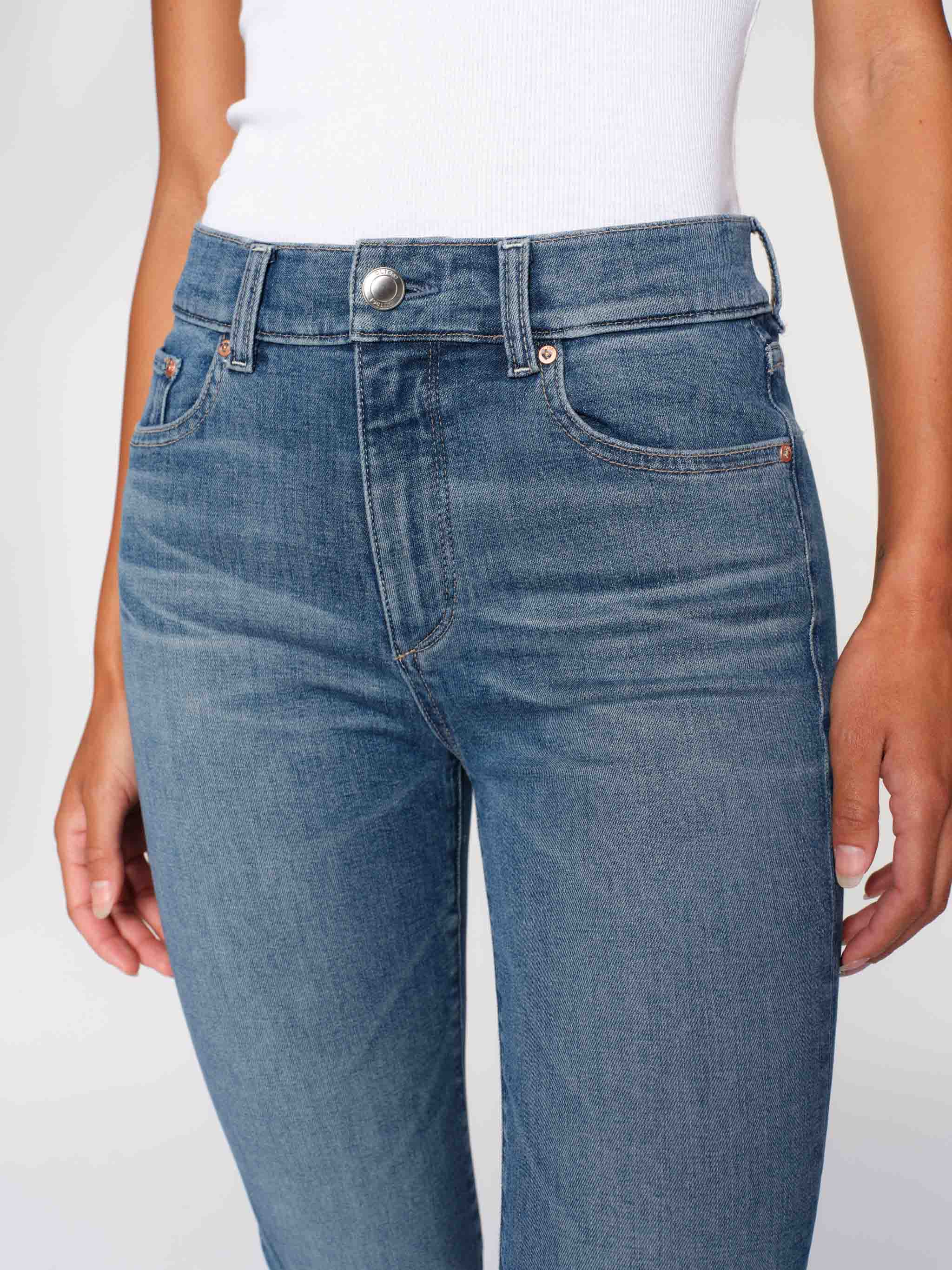 Mara Straight Mid Rise Instasculpt Ankle Jeans | Ocean City