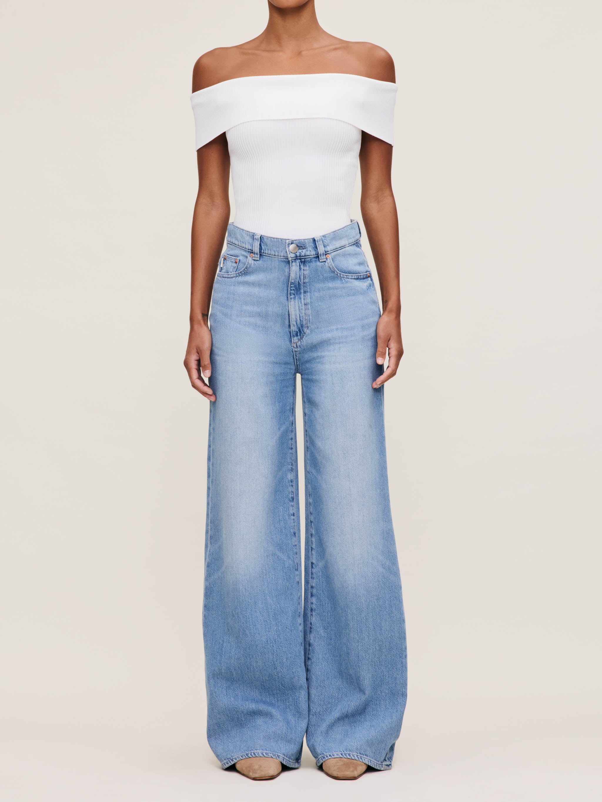 Women's Blue Wide Leg Jeans