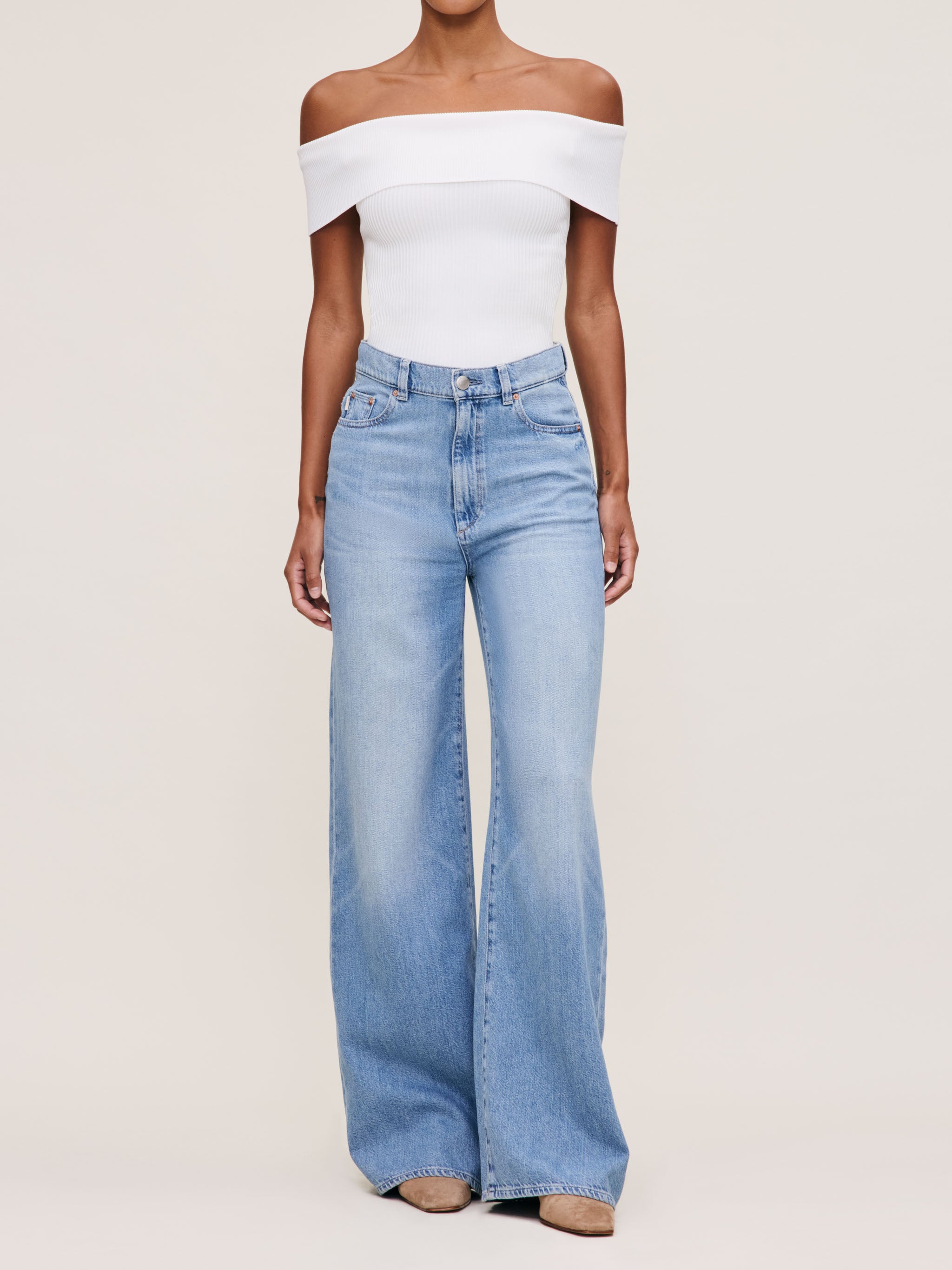 Women's Blue Wide Leg Jeans