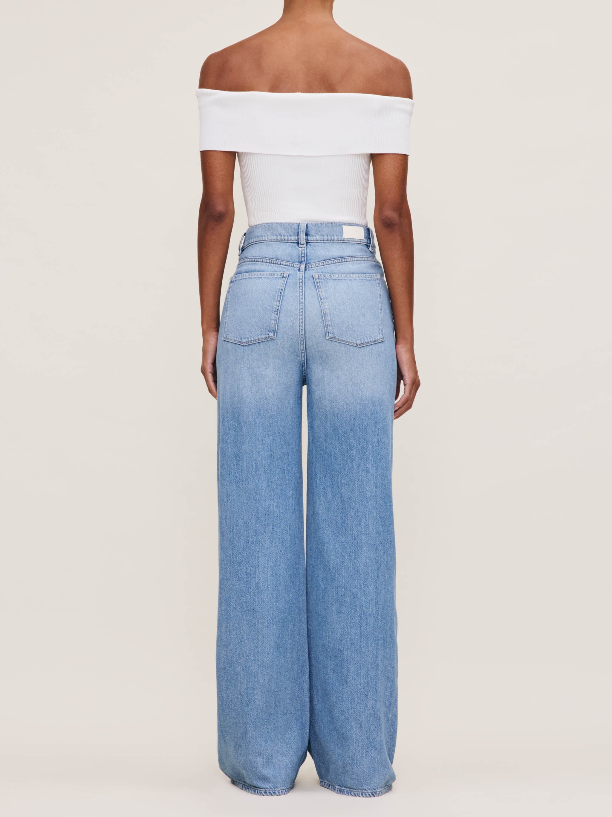 Women's Blue Wide Leg Jeans