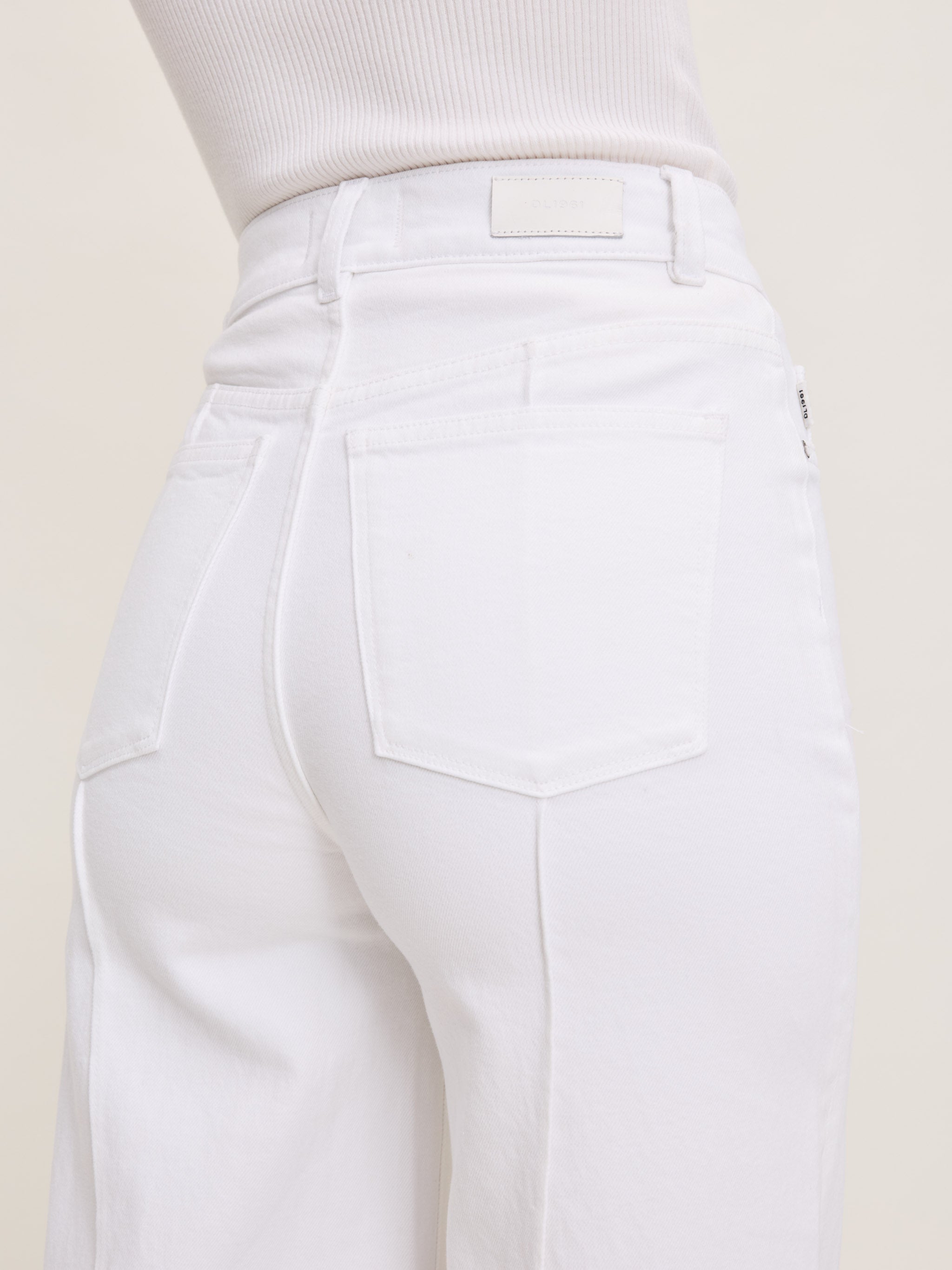 Women's White Wide Leg Jeans