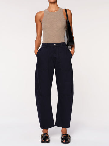 Women's Navy Blue Twill Jogger