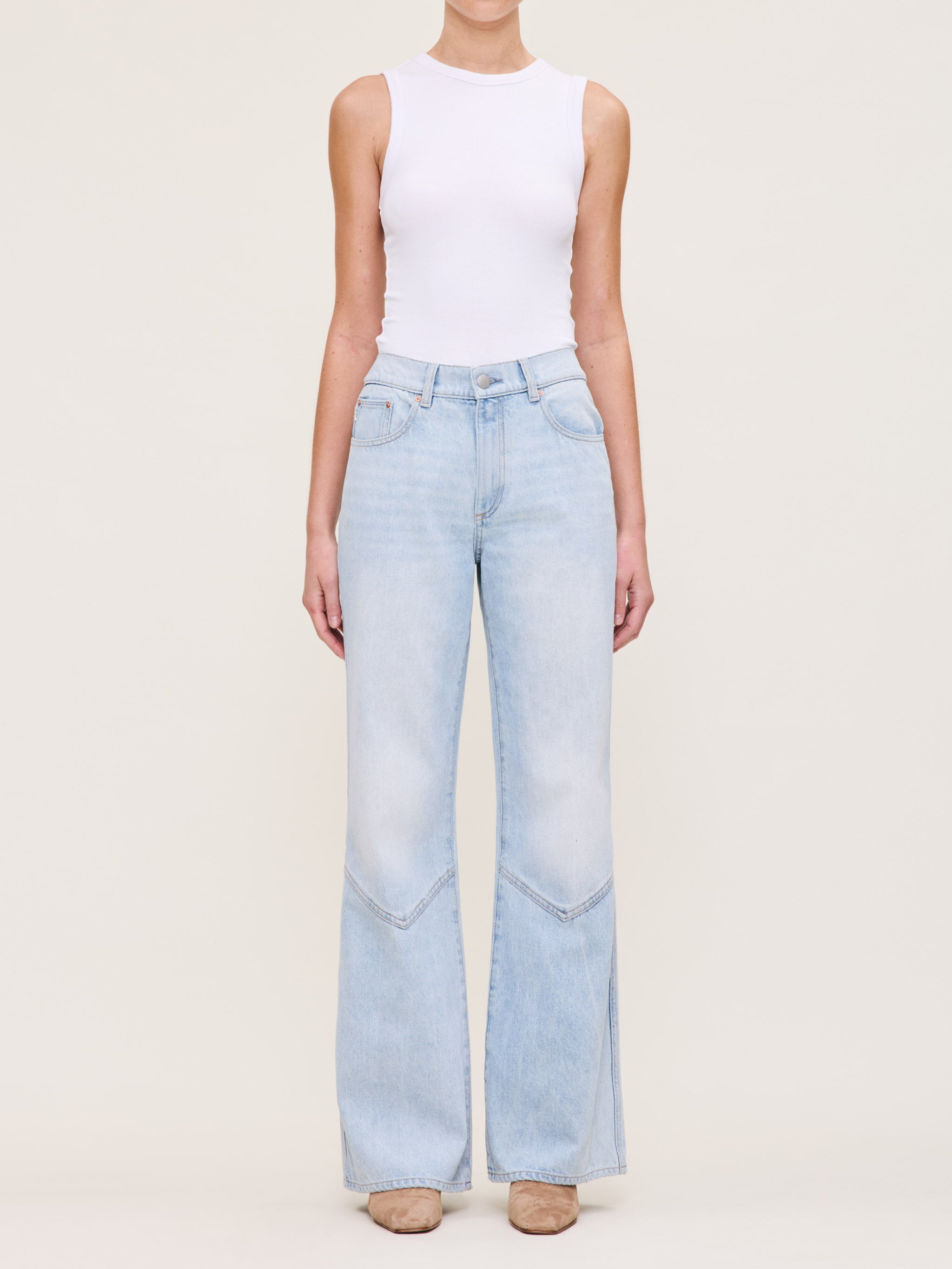 Women's Light Blue Relaxed Boot Cut Jeans