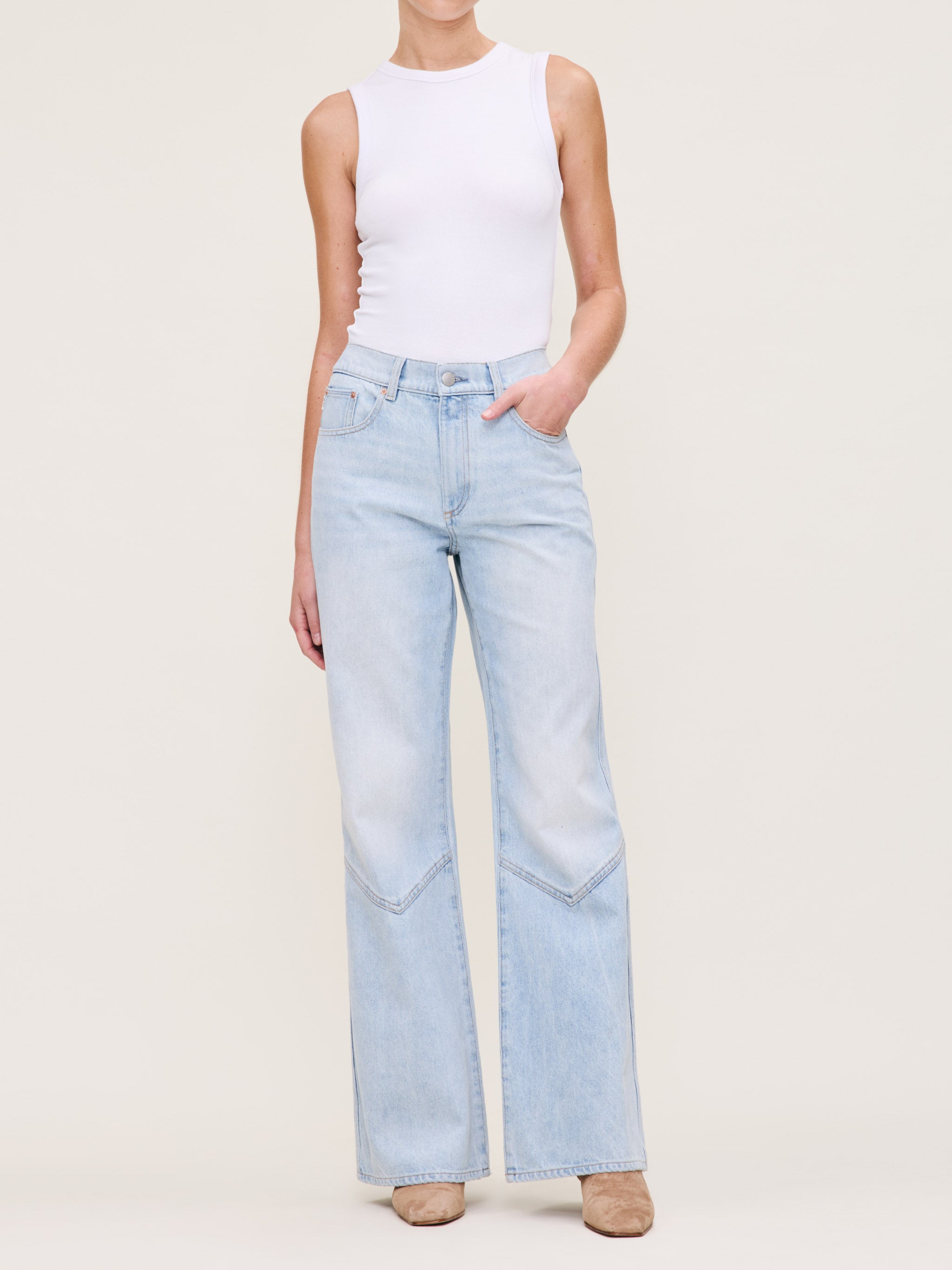 Women's Light Blue Relaxed Boot Cut Jeans