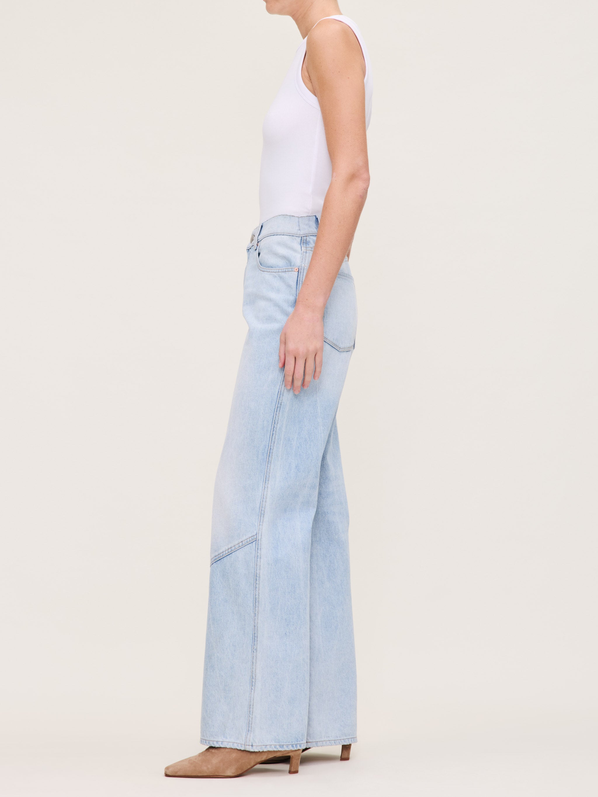 Women's Light Blue Relaxed Boot Cut Jeans