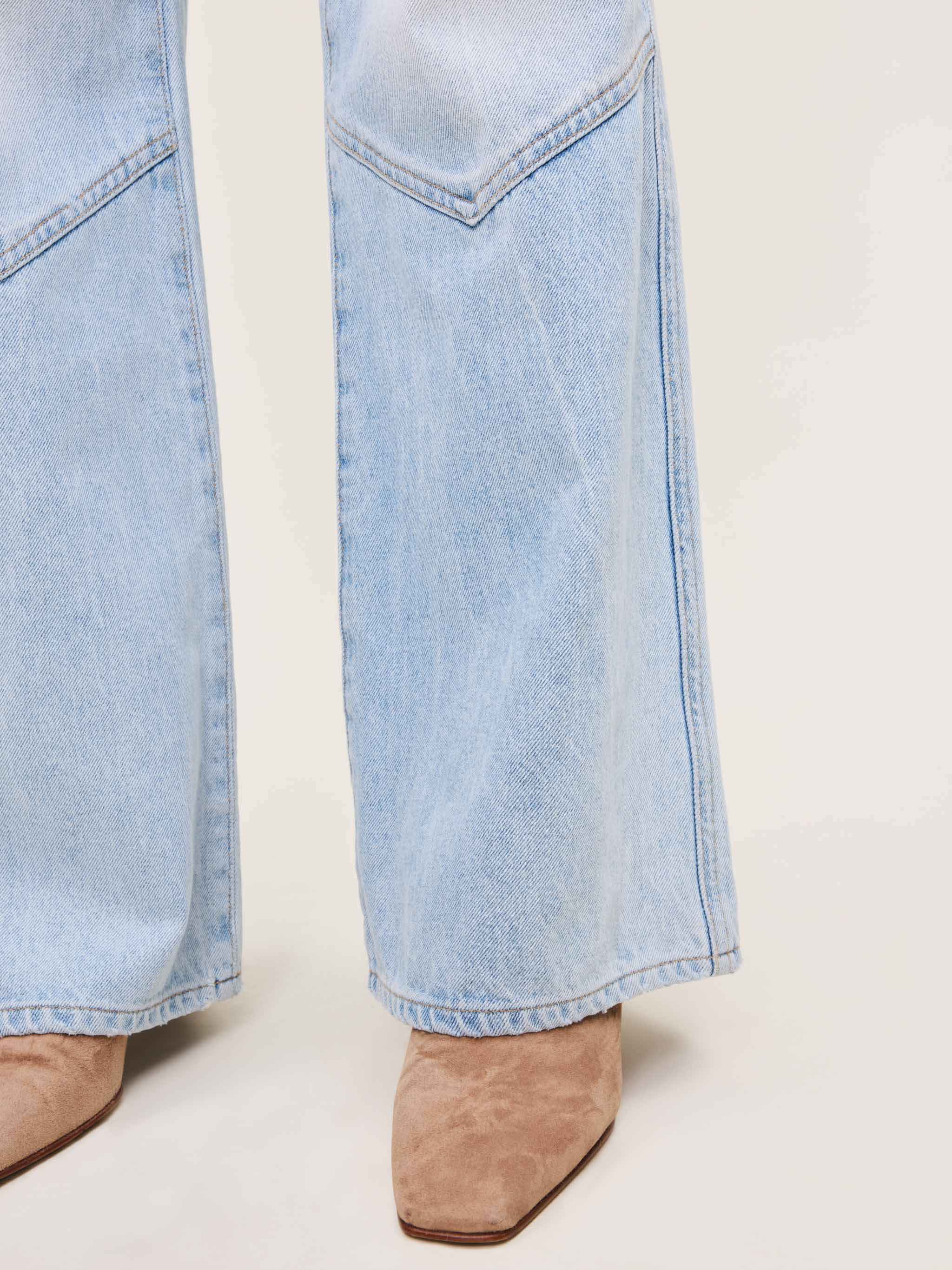 Women's Light Blue Relaxed Boot Cut Jeans