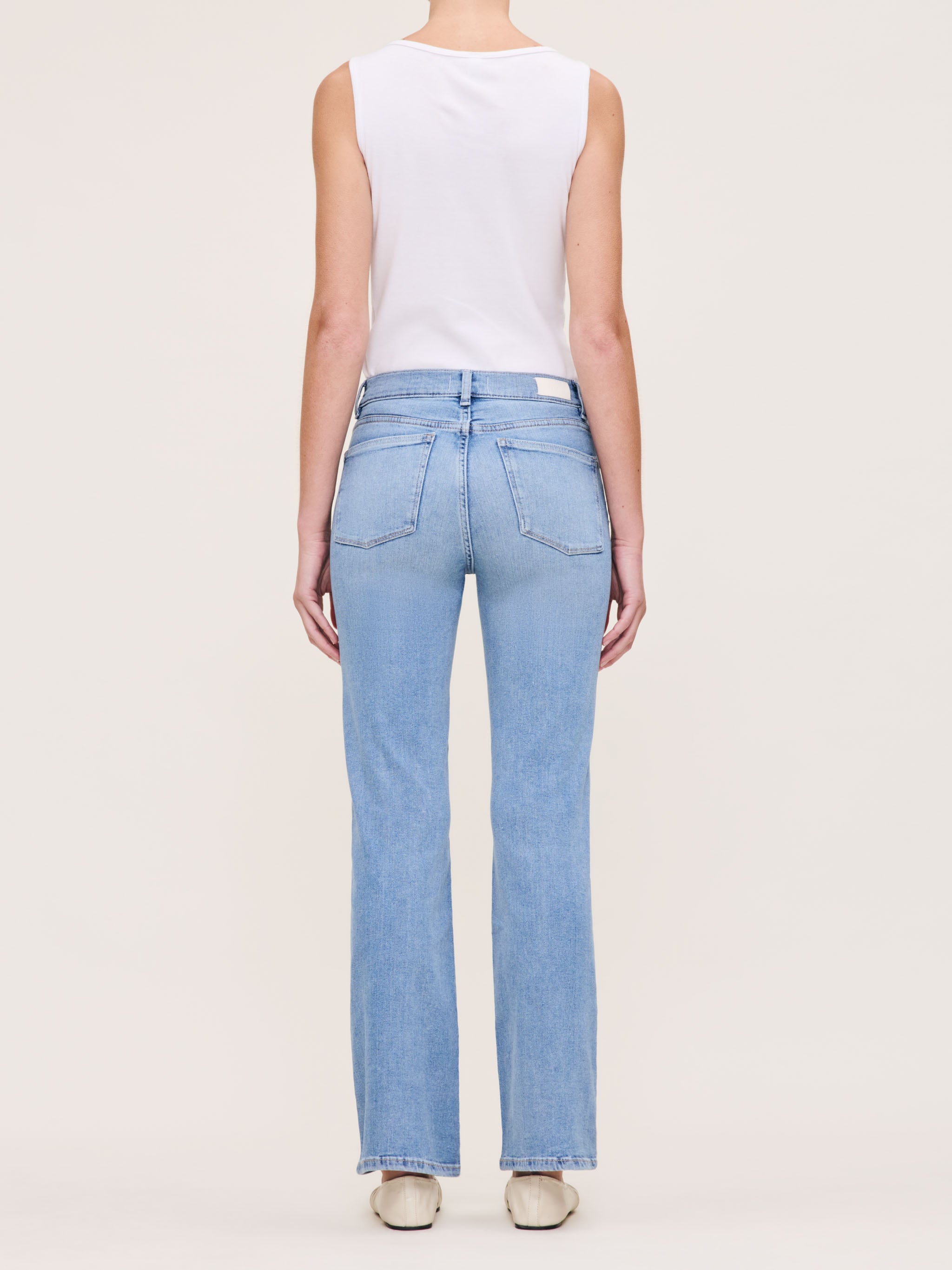 Women's High Rise Straight Leg Blue Jeans