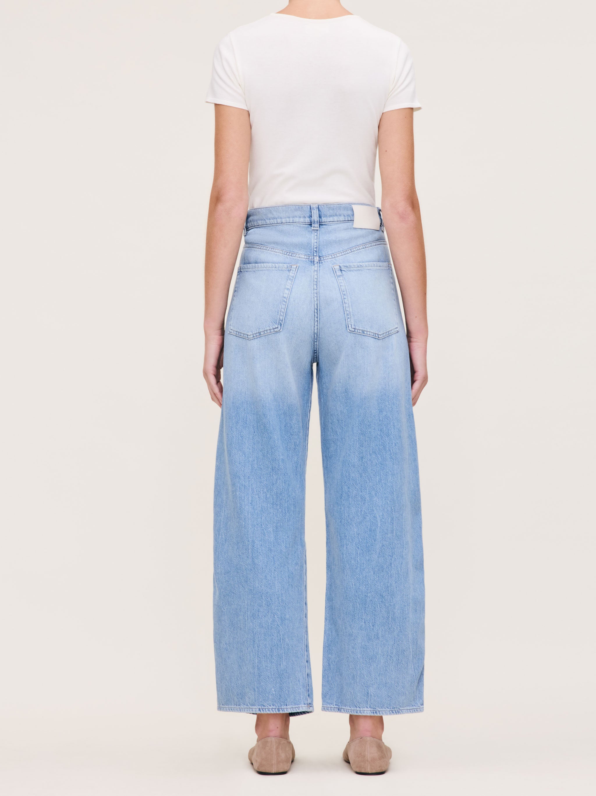 women's barrel blue jean