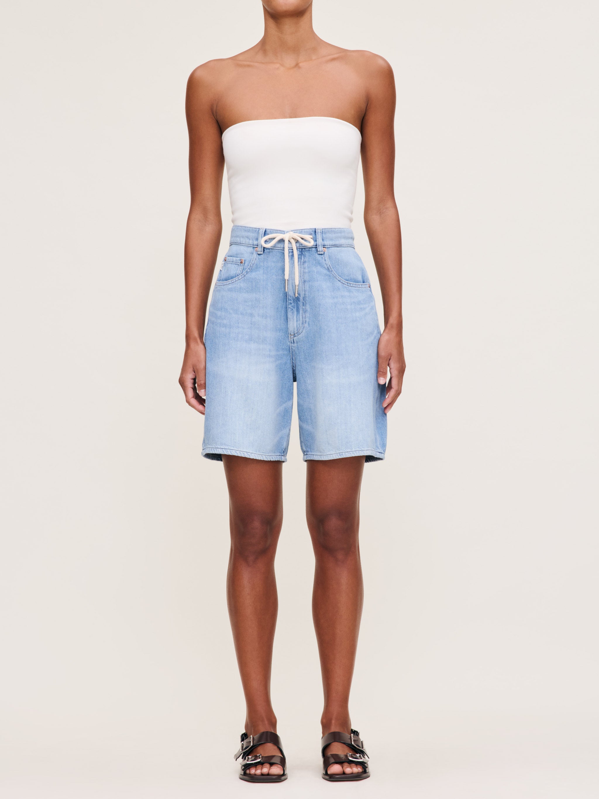 women's barrel blue jean