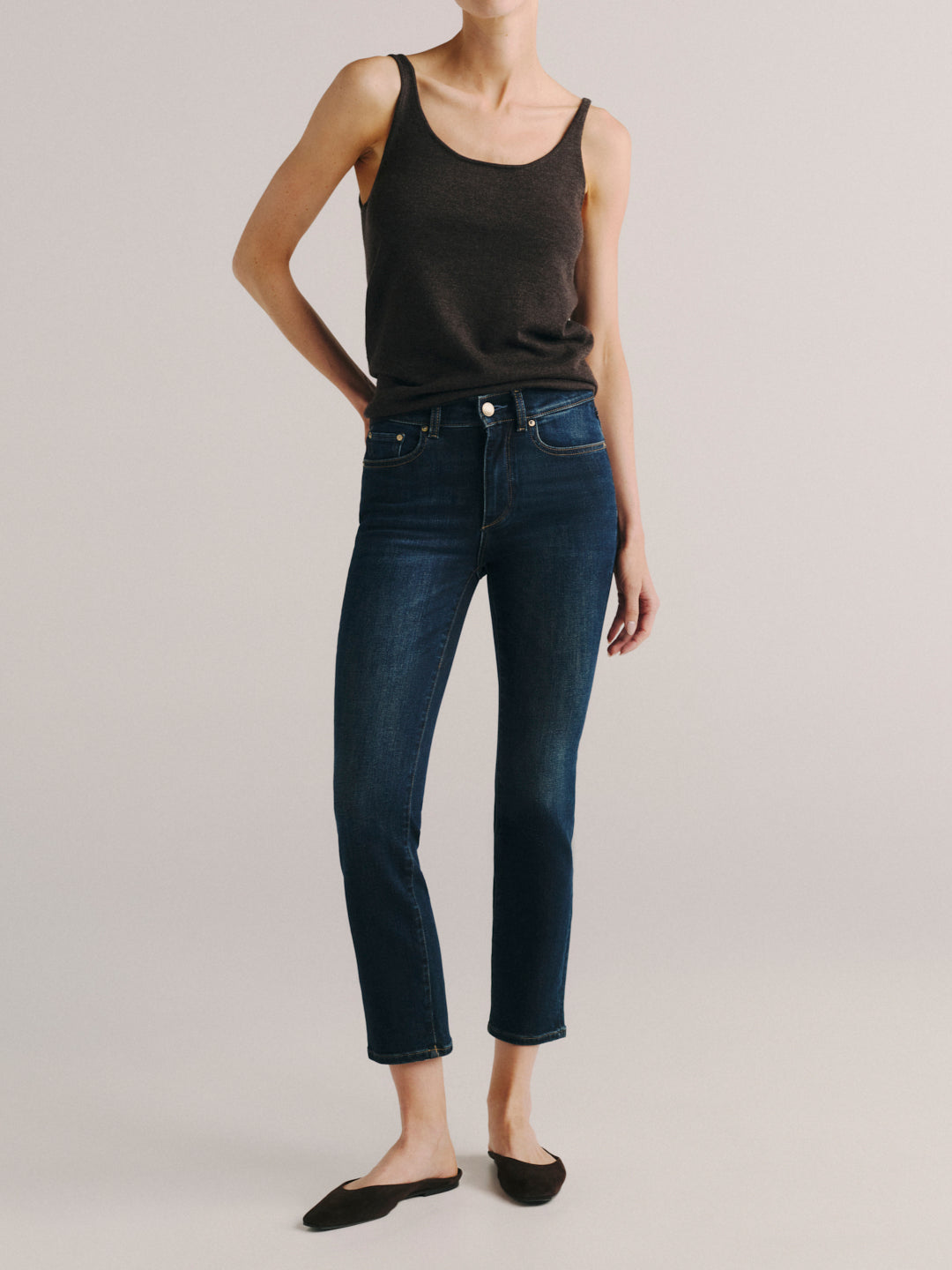 Mara Straight Mid Rise Instasculpt™ Ankle Jeans |  Eastside