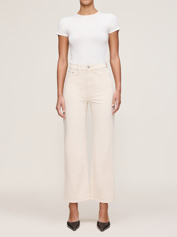 women's straight white jeans
