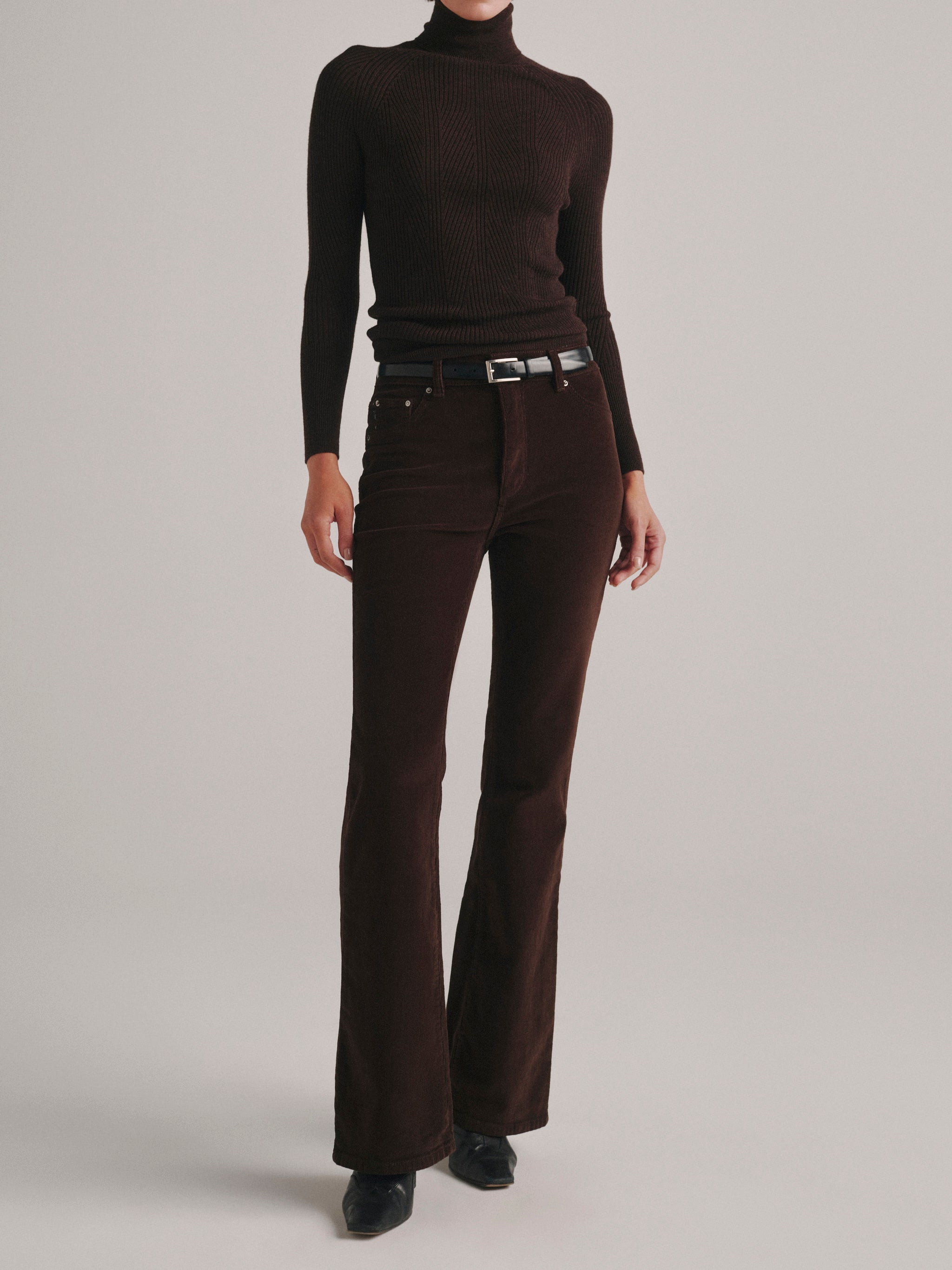 Raglan Sleeve Turtleneck Sweater | Brunette
