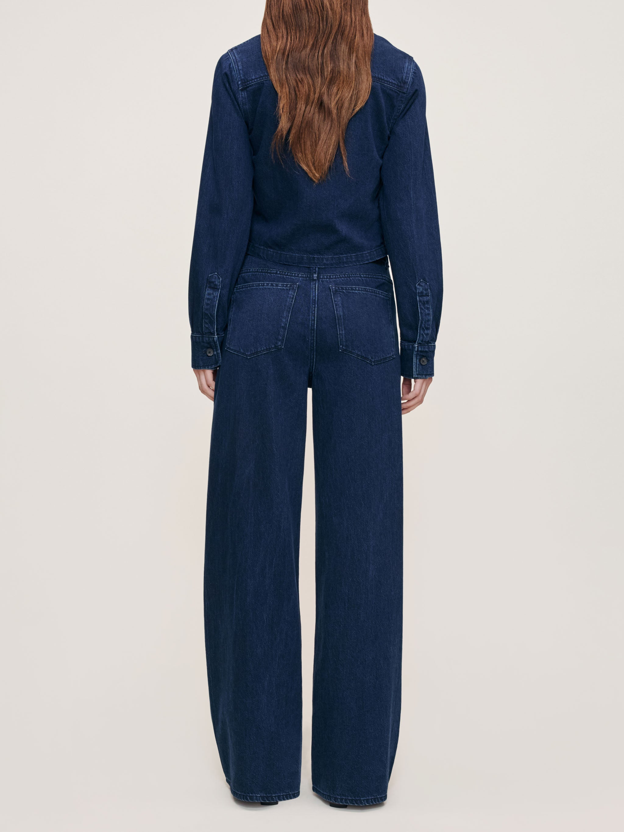 women's wide leg blue jean