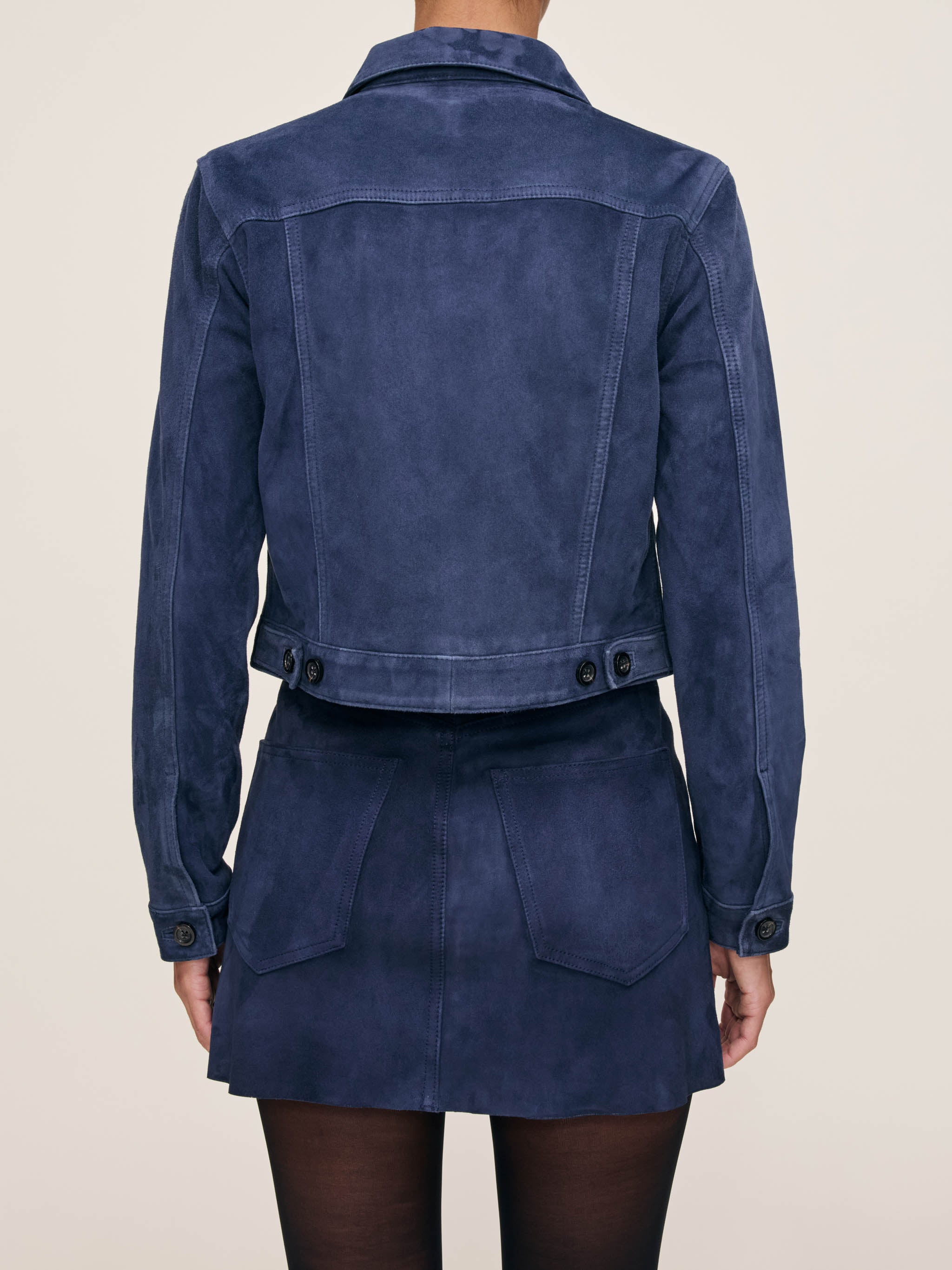 Vika Jacket | Navy Suede