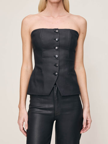 Bustier | Black Coated | DL1961 Premium Denim