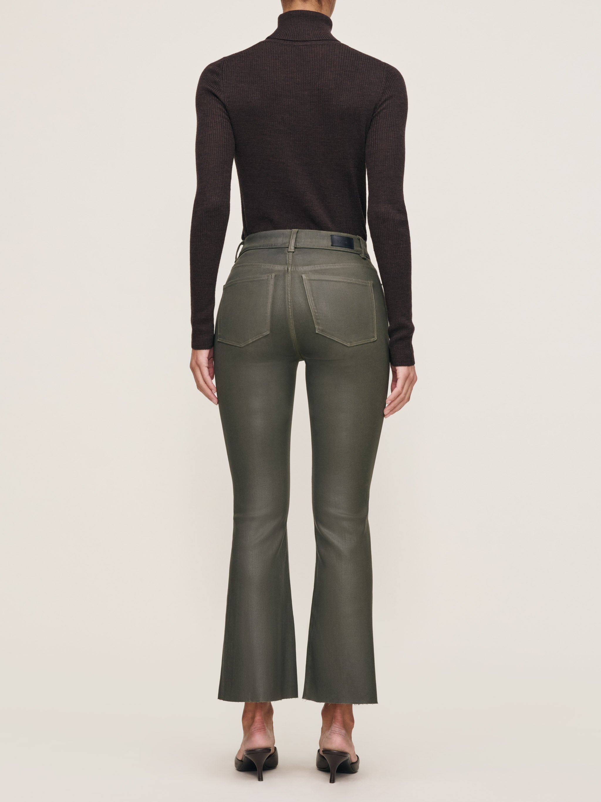 Bridget Boot High Rise Instasculpt™ Crop Jeans | Moss Coated
