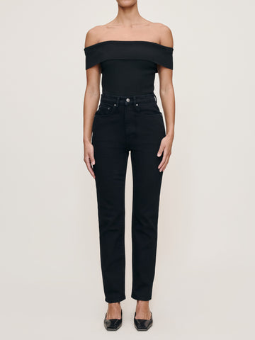 women's cigarette black jeans