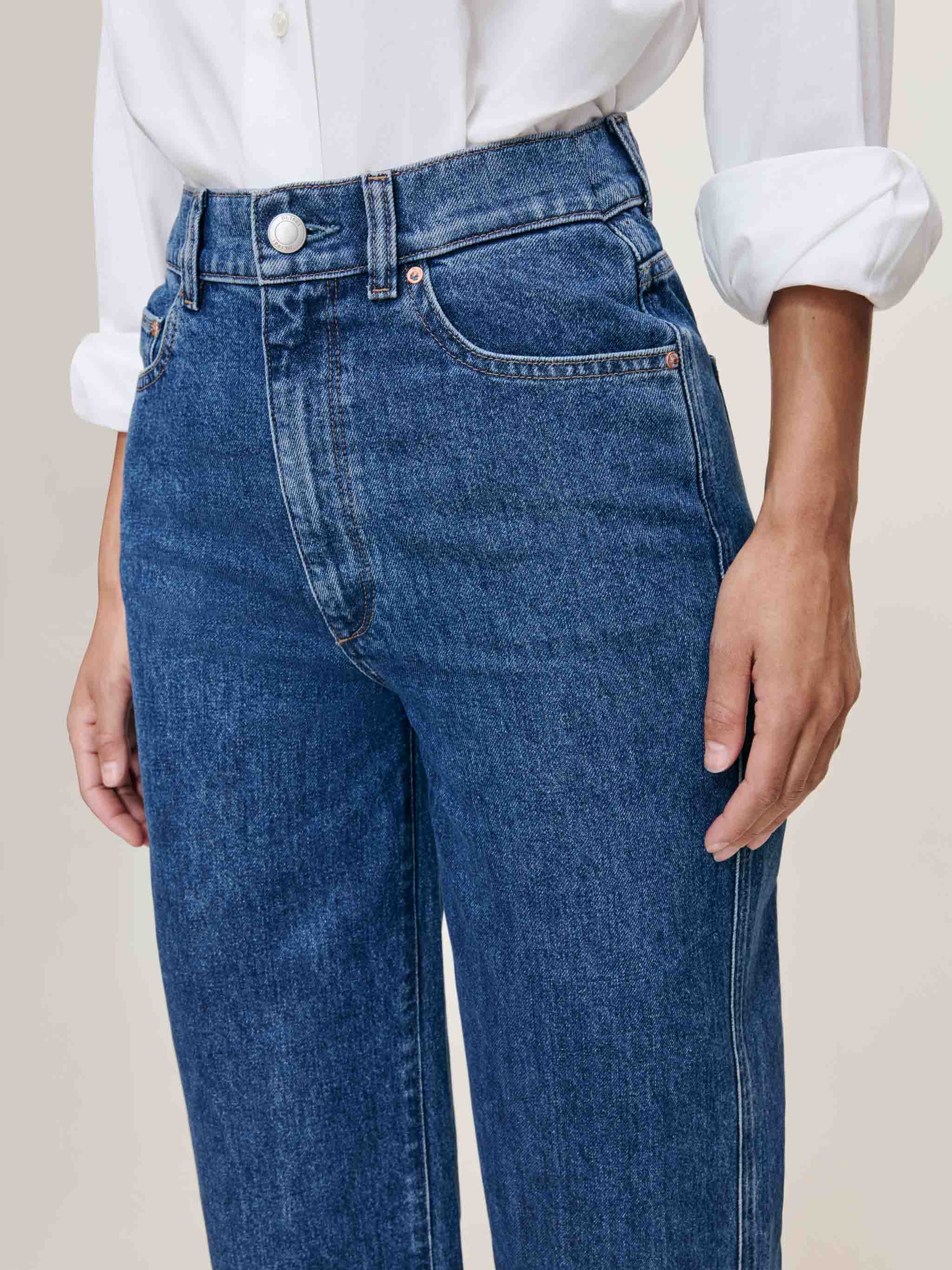 Hepburn Wide Leg High Rise Ankle Jeans | North Beach