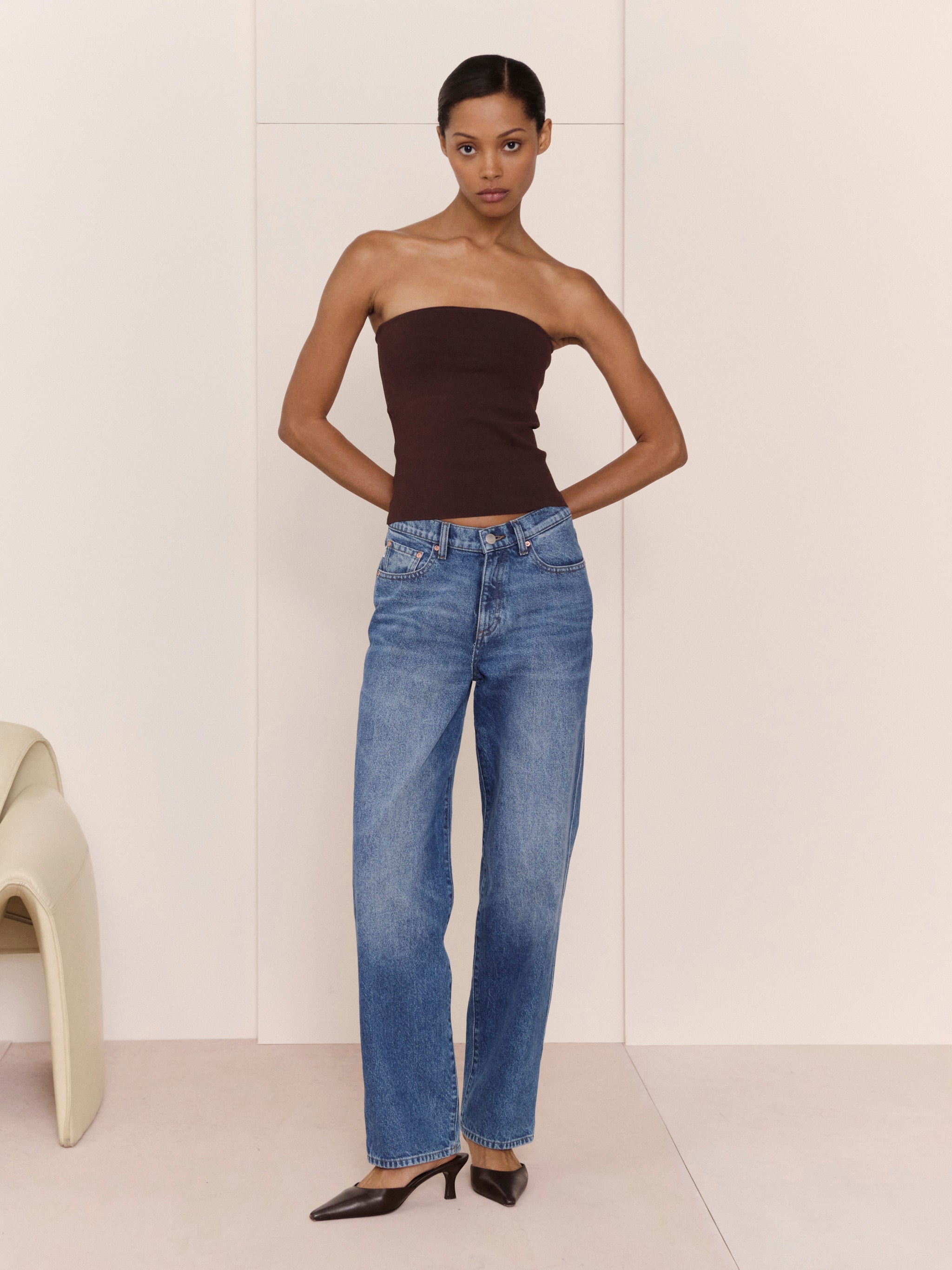 Tube Top Instasculpt™ Fine Knit | Brown