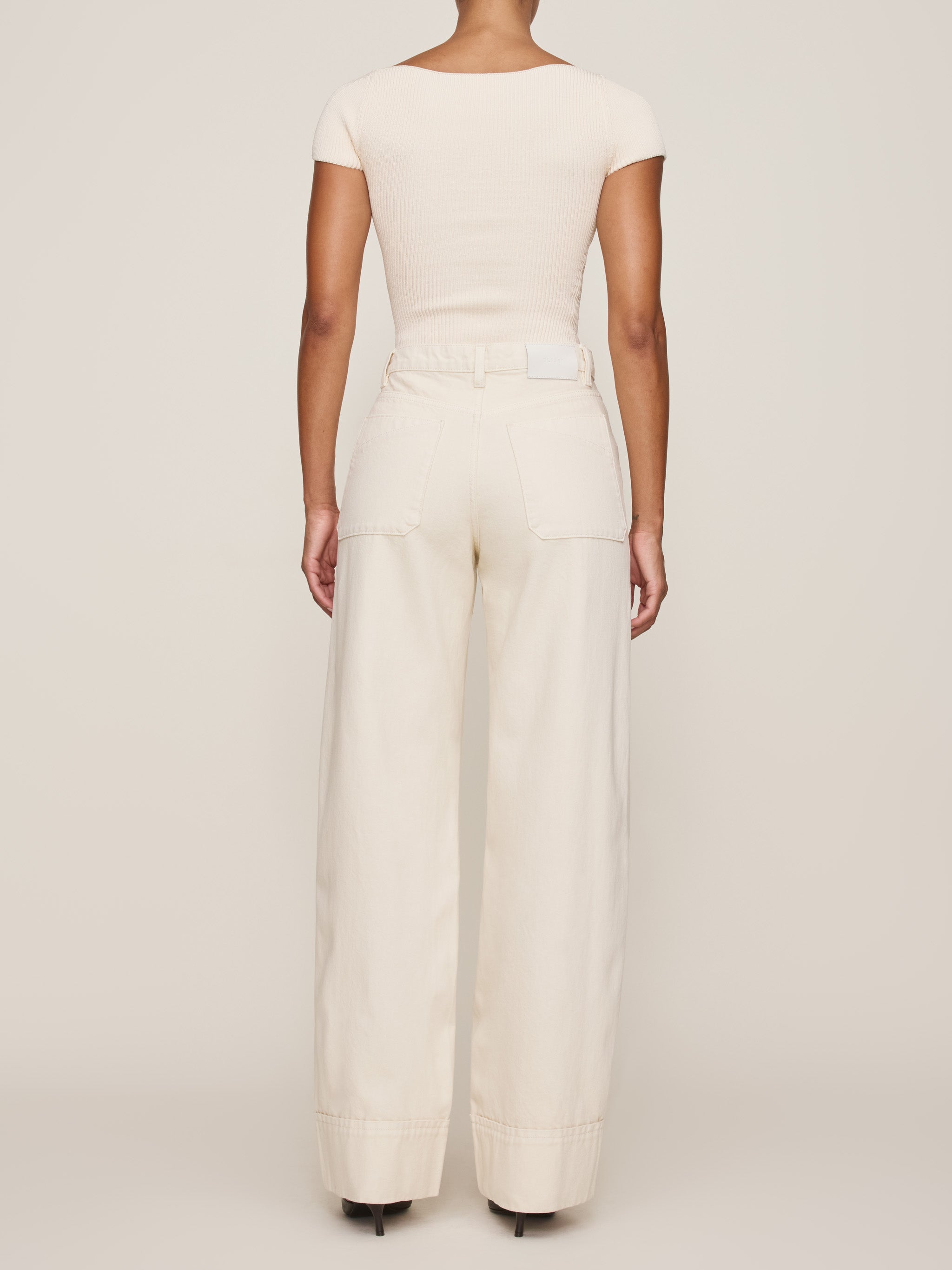 Heart Knit Top Instasculpt™ Rib | Ivory