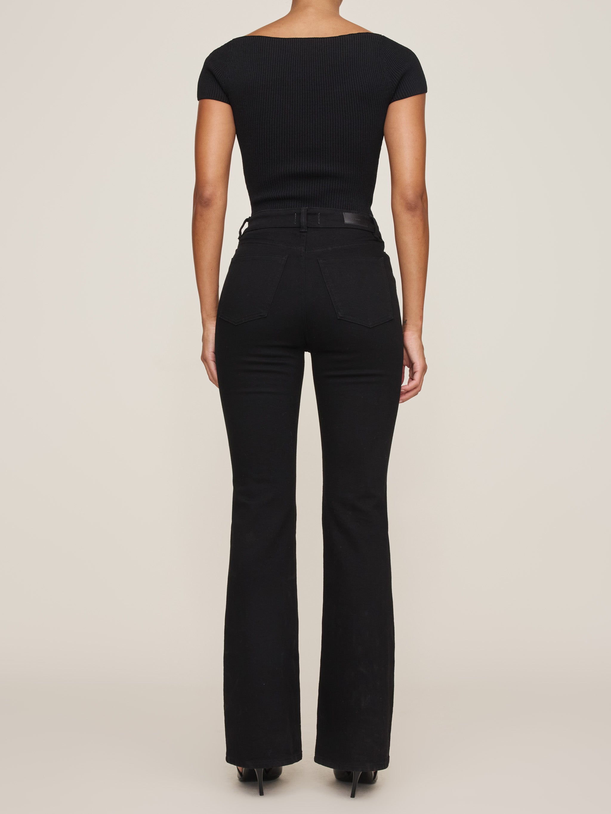 Heart Knit Top Instasculpt™ Rib | Black