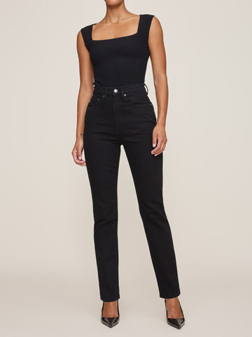 Kristy Cigarette High Rise 31" Jeans | Black