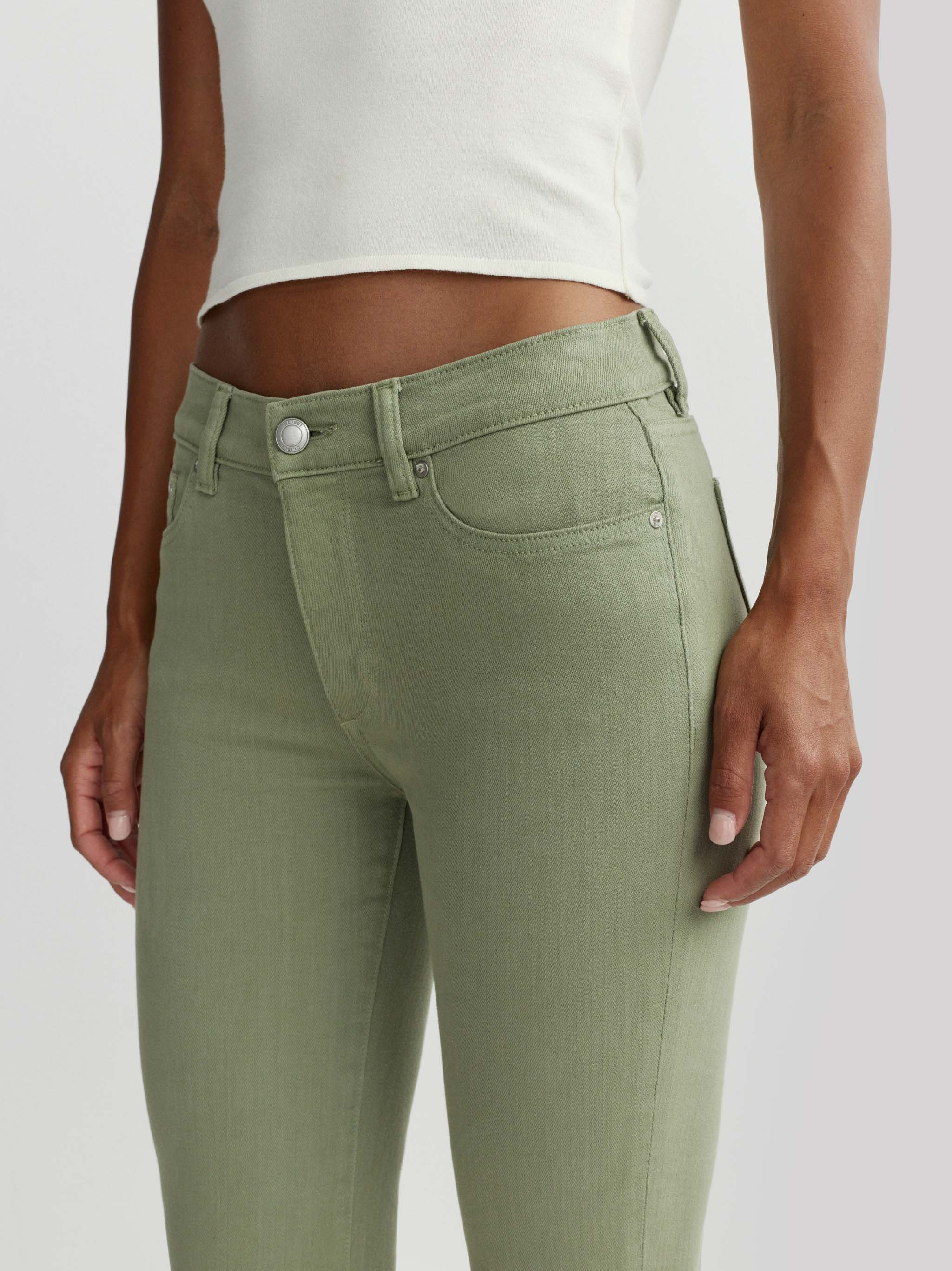 Mara Straight Mid Rise Instasculpt™ Ankle Jeans | Supergreens