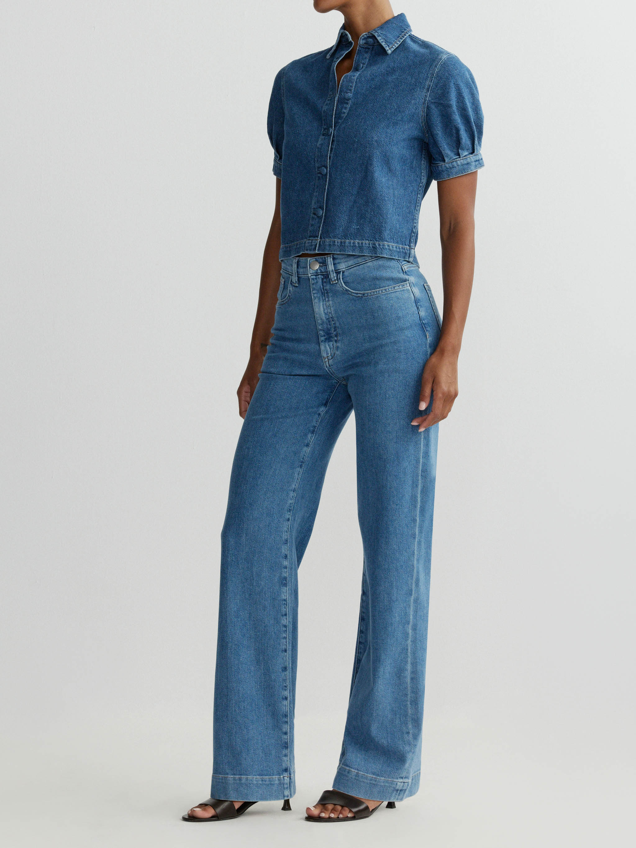 Montauk Shirt Puffed Sleeve | Terra Blues