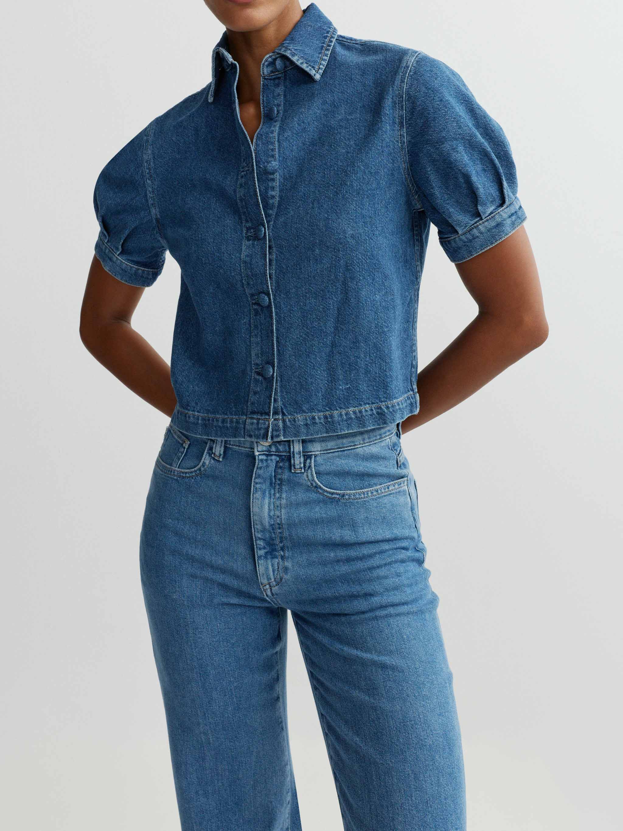 Montauk Shirt Puffed Sleeve | Terra Blues