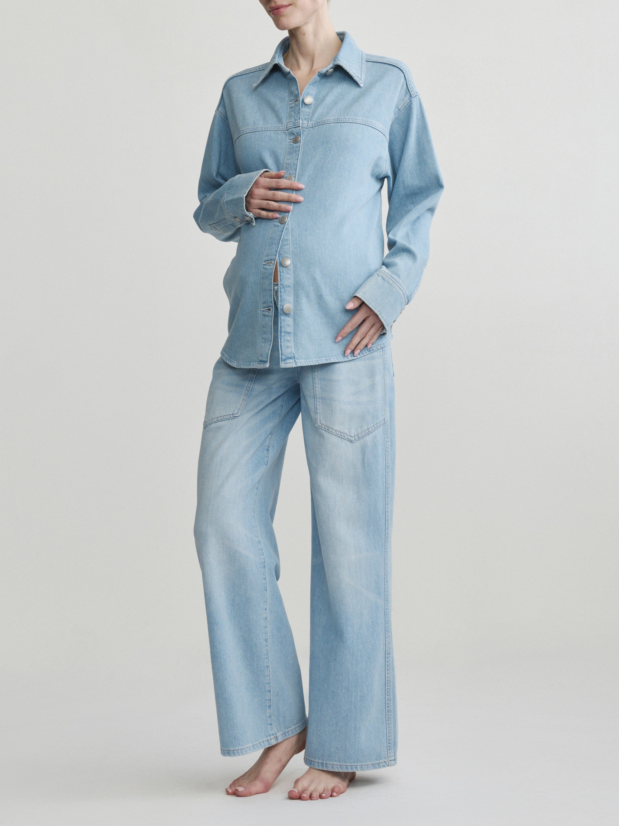 DL1961 x Bumpsuit Hepburn Wide Leg Maternity 30