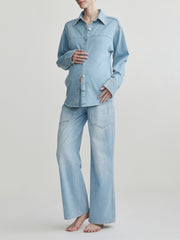 DL1961 x Bumpsuit Hepburn Wide Leg Maternity 30