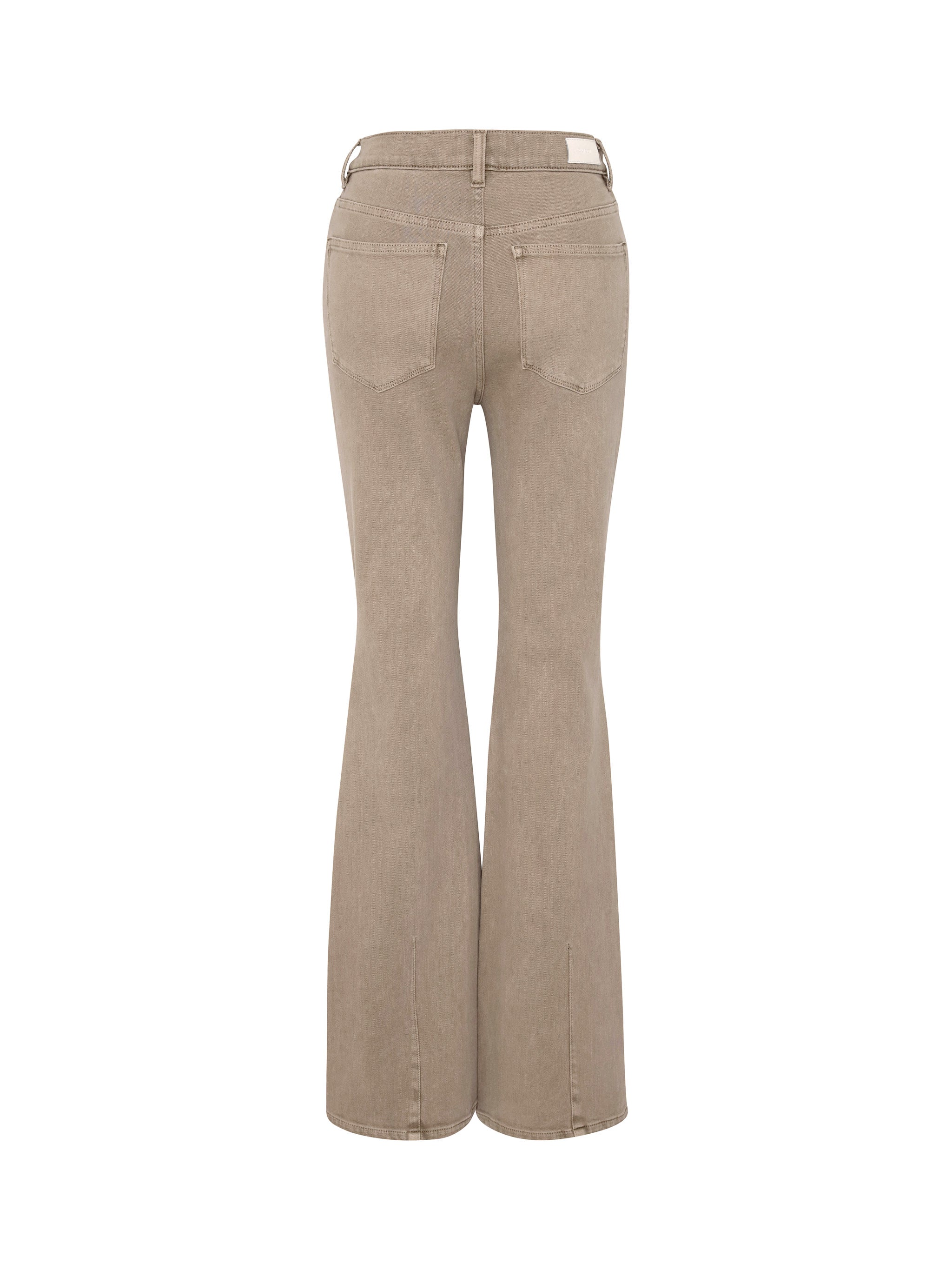 Bridget Boot jeans in Desert, ghost-mannequin product shot on white, back view.