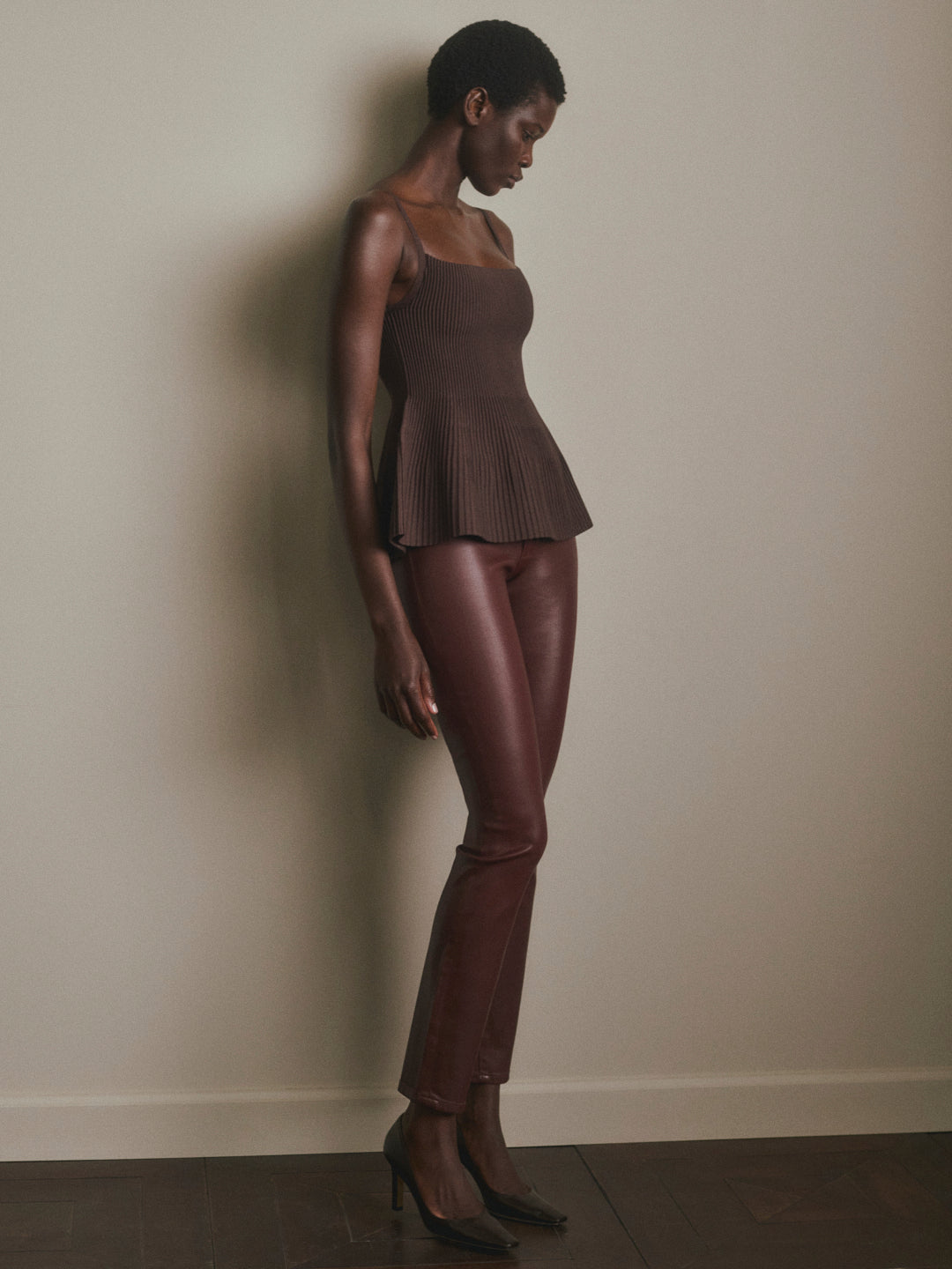 Peplum Tank: Instasculpt™ Rib | Truffle