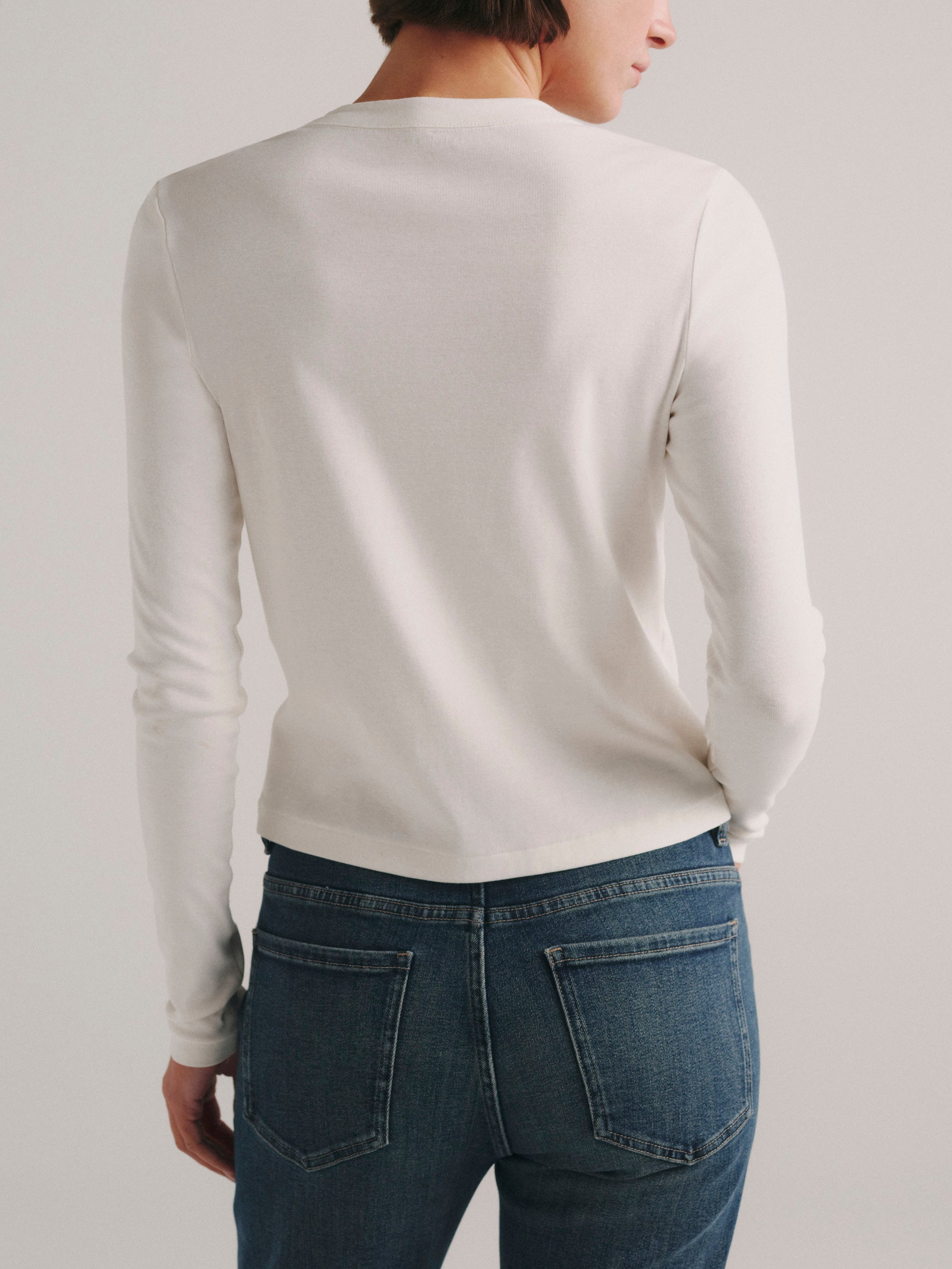 Shrunken Tee Long Sleeve | White