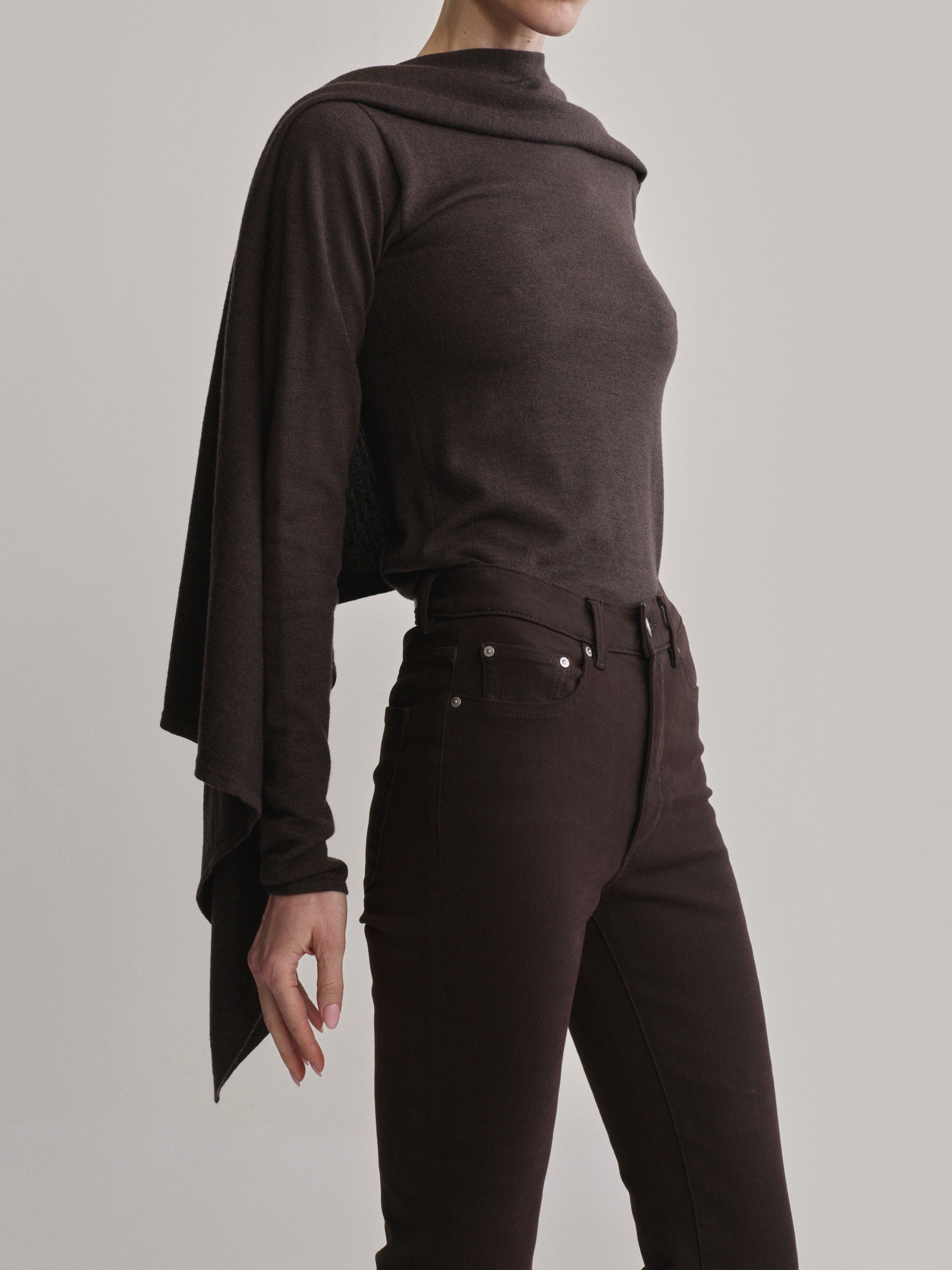 Cape Sweater | Brown