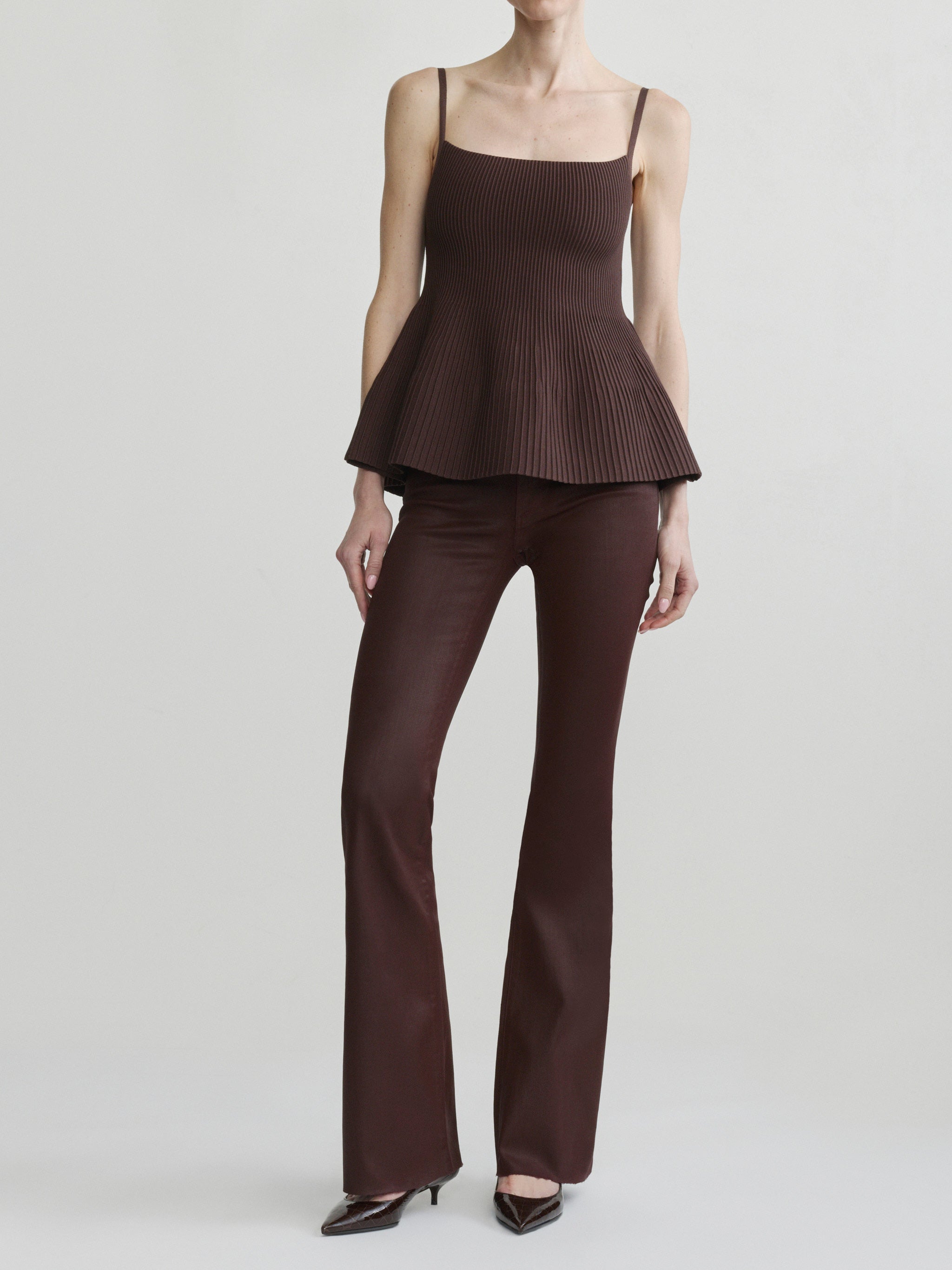 Peplum Tank in Truffle | DL1961 | DL1961 Premium Denim