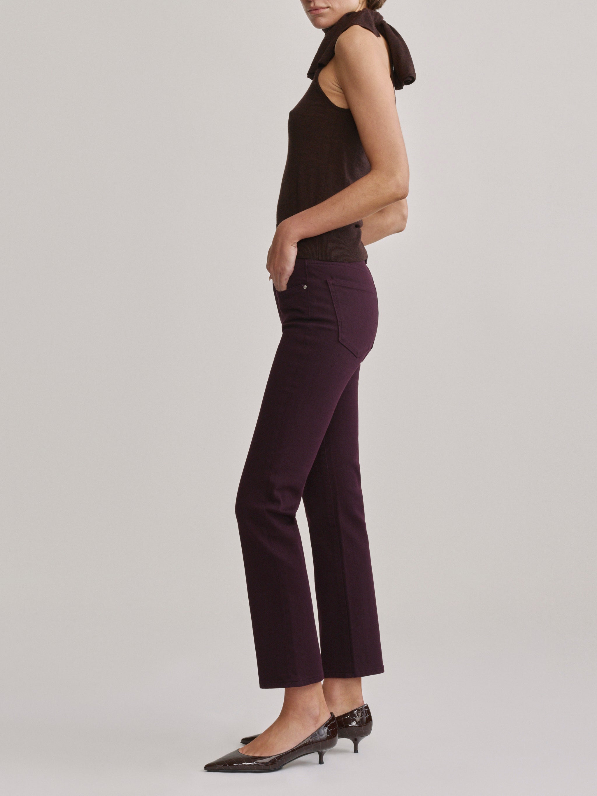 Mara Straight Mid Rise Instasculpt™ Ankle Jeans | Viola