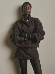 Nara Oversized Suede Jacket | Tobacco Suede