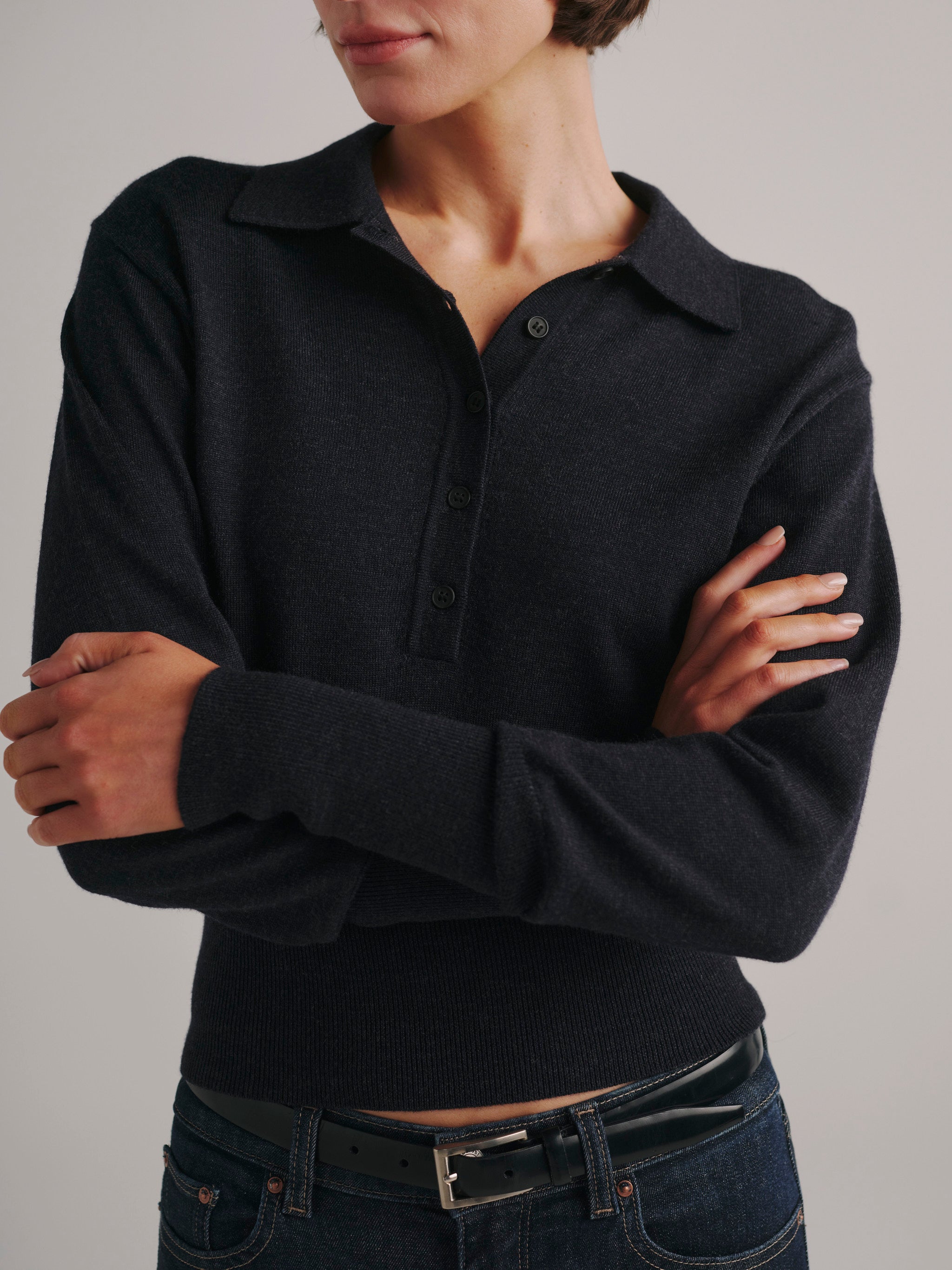 November Knit Polo | Navy